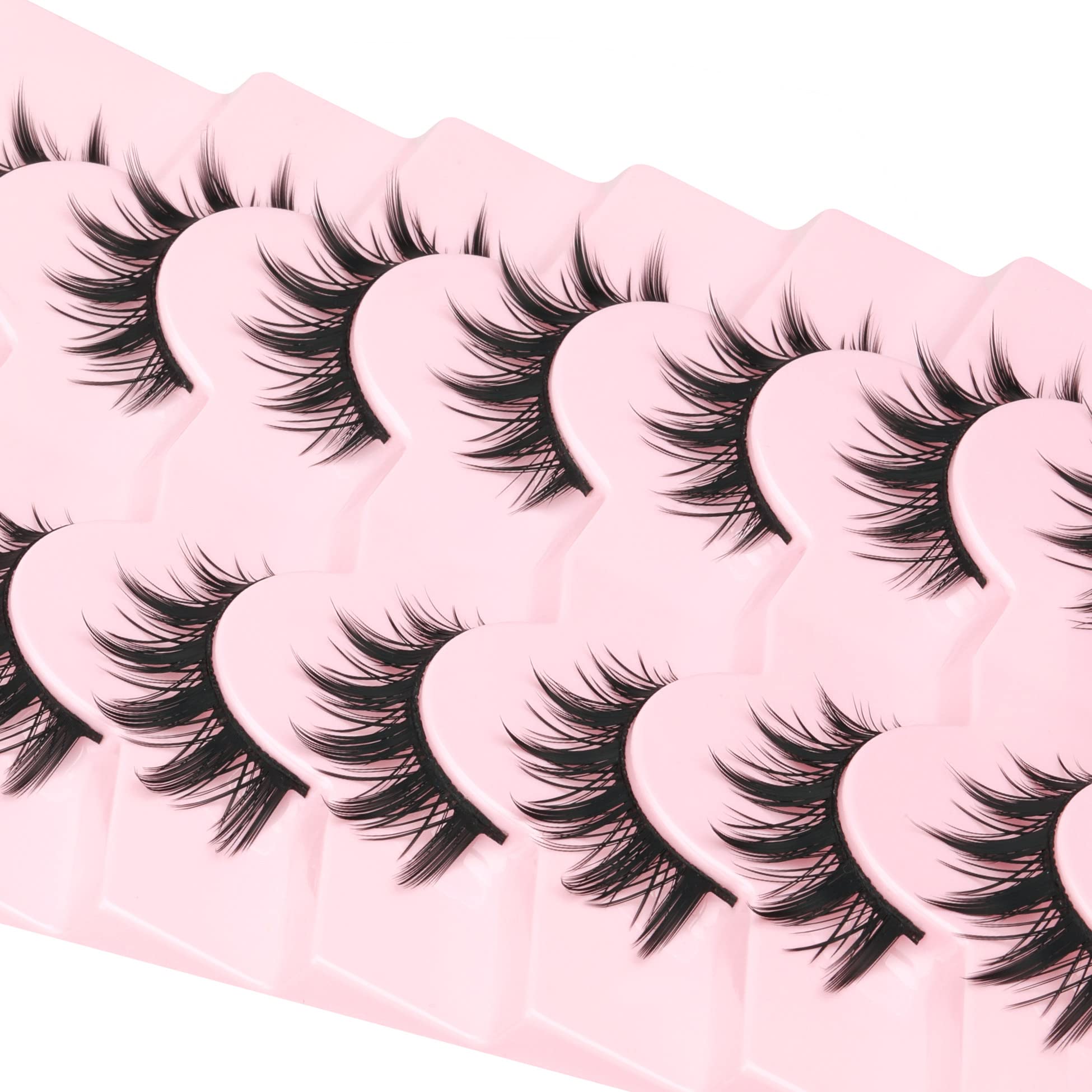 Manga Lashes False Eyelashes Doll Dramatic Eyelashes Anime Cosplay Japanese Style Lashes Spiky Long Thick Mink Eye Lash Strips b