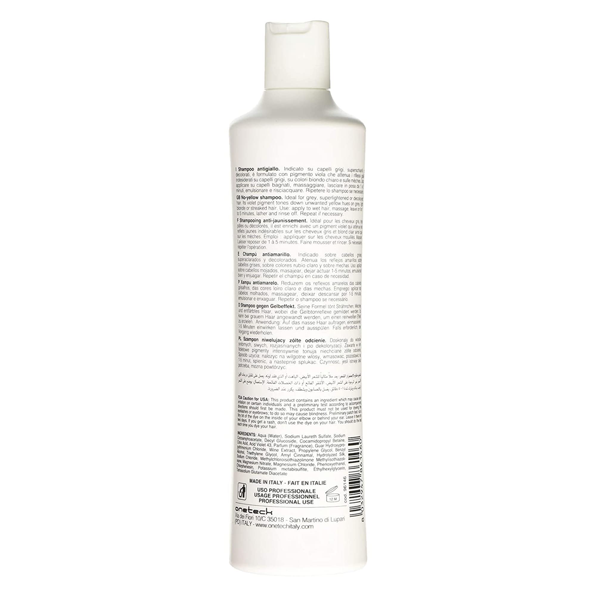 Fanola No Yellow Shampoo & Mask 11.8 Oz / 2Pk - Purple Anti-Brass Toner For Blonde, Silver, Gray & Highlighted Hair - Color Depo