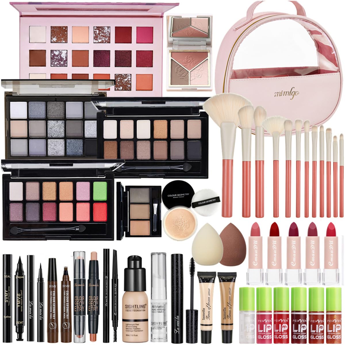 All In One Makeup Kit, Travel Makeup Kit, Makeup Gift Set, Makeup Kit For Women Full Kit, Makeup Bundle Includes Foundation Eyes