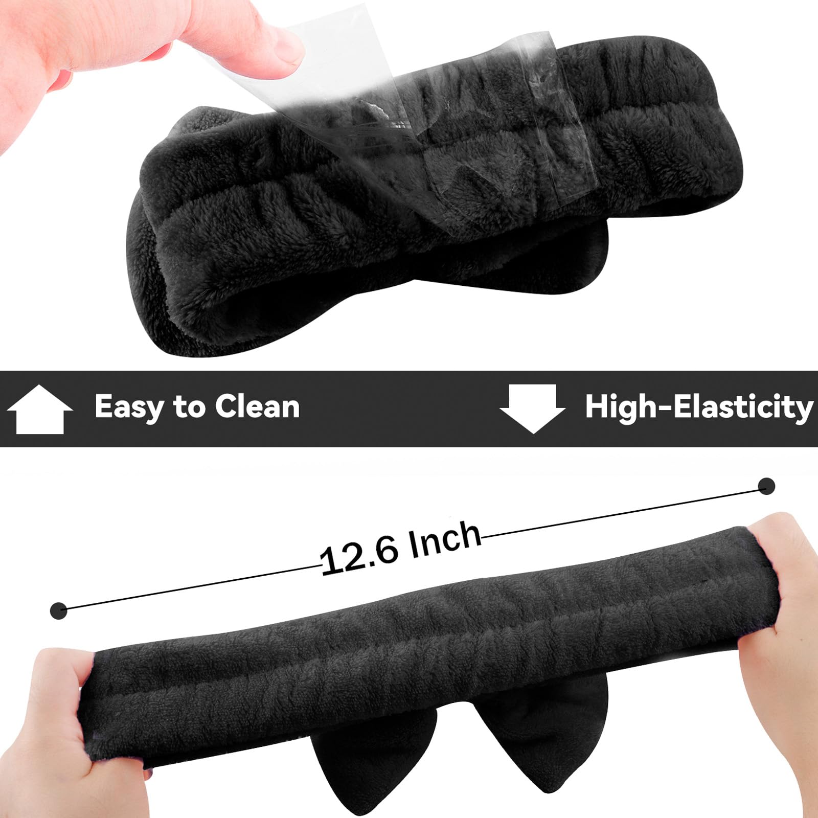 Ondder 8 Pack Spa Headband For Washing Face Makeup Skincare Headbands Facial Headbands Fluffy Spa Shower Cosmetic Face Wash Soli