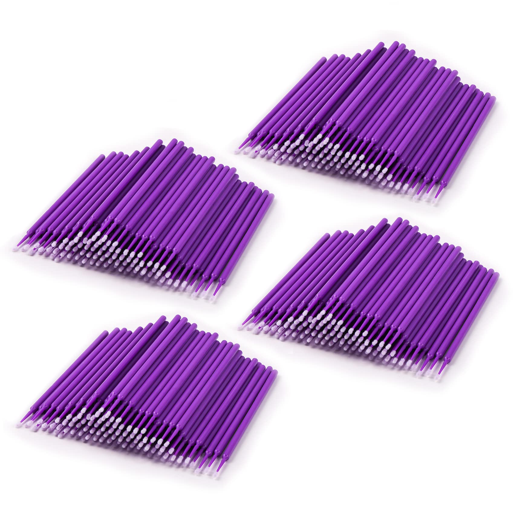 Annhua 400 PCS Disposable Micro Applicators Brush Eyelash Extension Micro Applicators Latisse Application Brushes Microfiber Wan