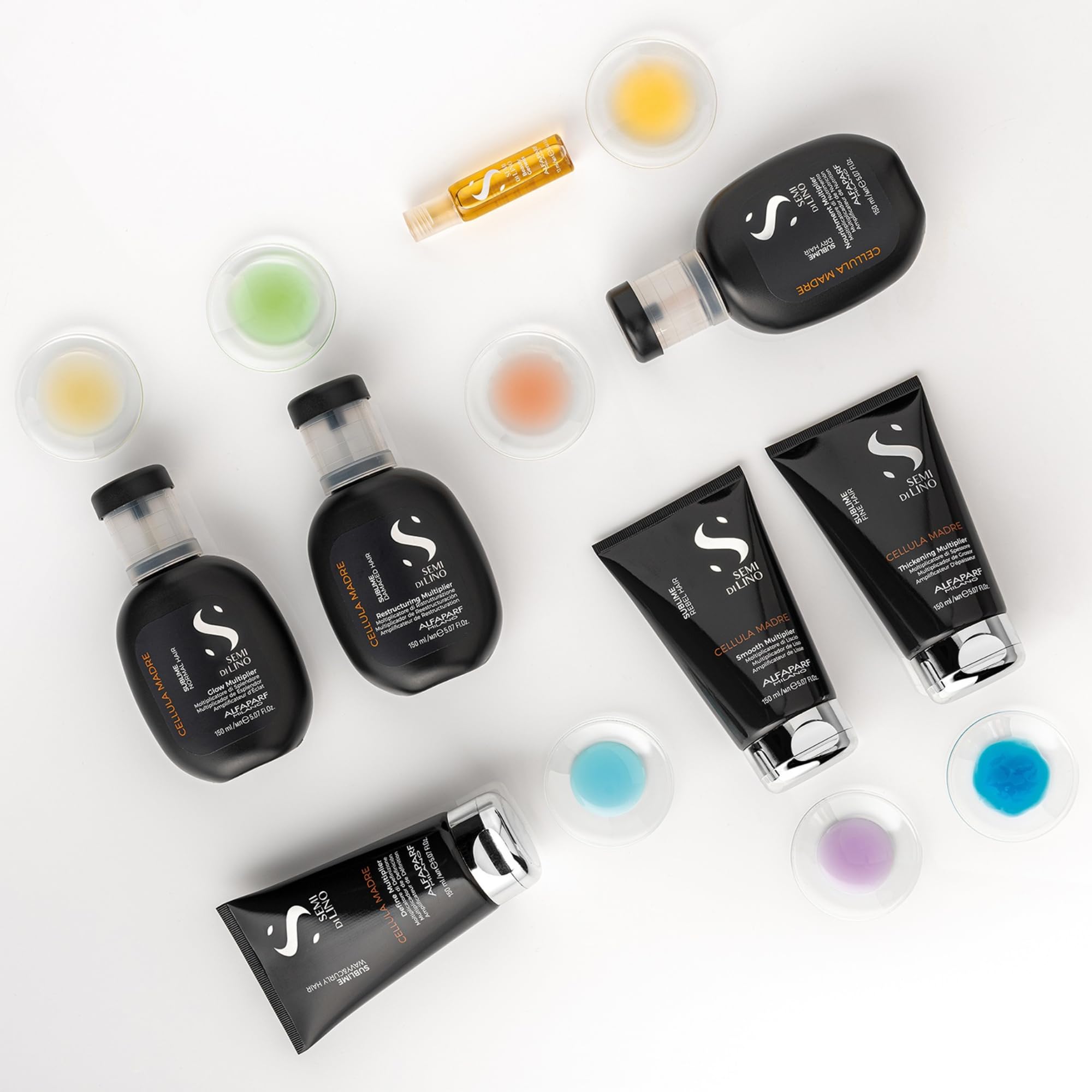 Alfaparf Milano Semi di Lino Cellula Madre Smooth Multiplier - Shiny Hair Gel Treatment for Daily Frizz Control - Use As a Smoot