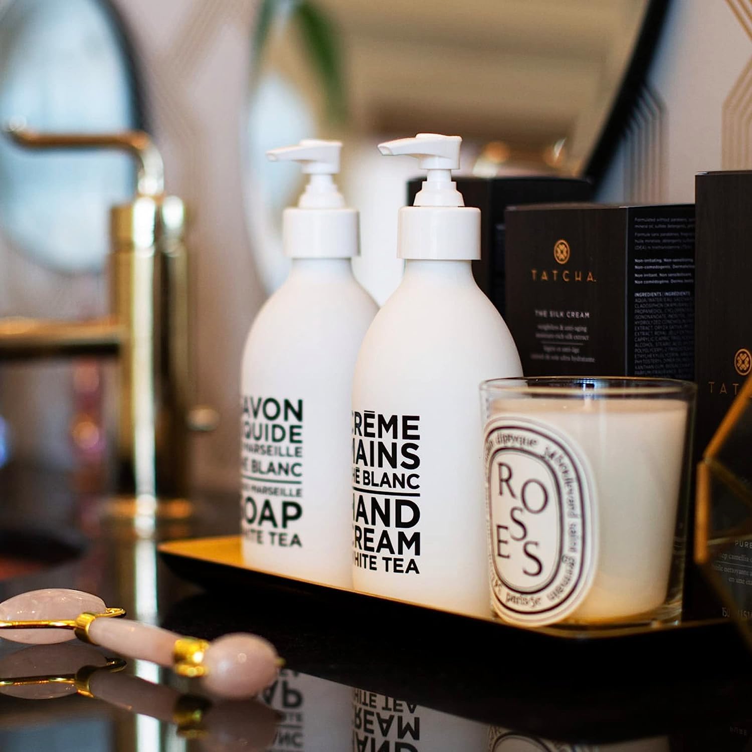 Compagnie De Provence Luxury Hand Cream - White Tea - 10 Fl Oz Glass Pump Bottle