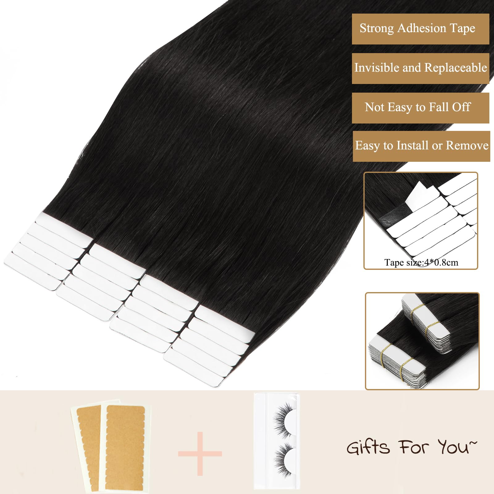 Loxxy Remy Human Hair Tape In Extensions Double Side Seamless Tape On Remy Hair Extensions Skin Weft Tape In Natural Hair Extens