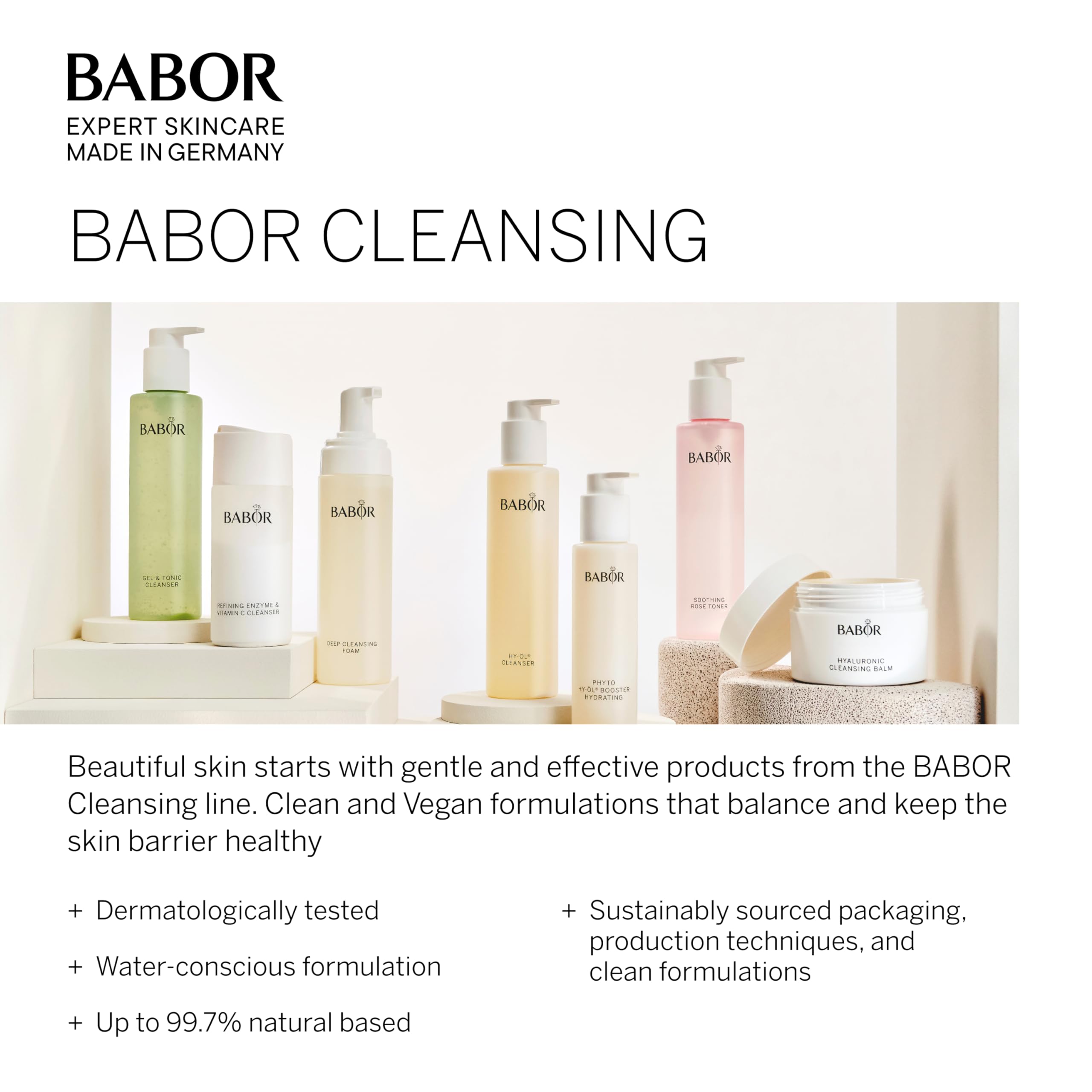 BABOR Refining Enzyme & Vitamin C Cleanser, Enzyme Powder Cleanser, Exfoliating Face Wash Polish, Gentle Facial Scrub to Brighte