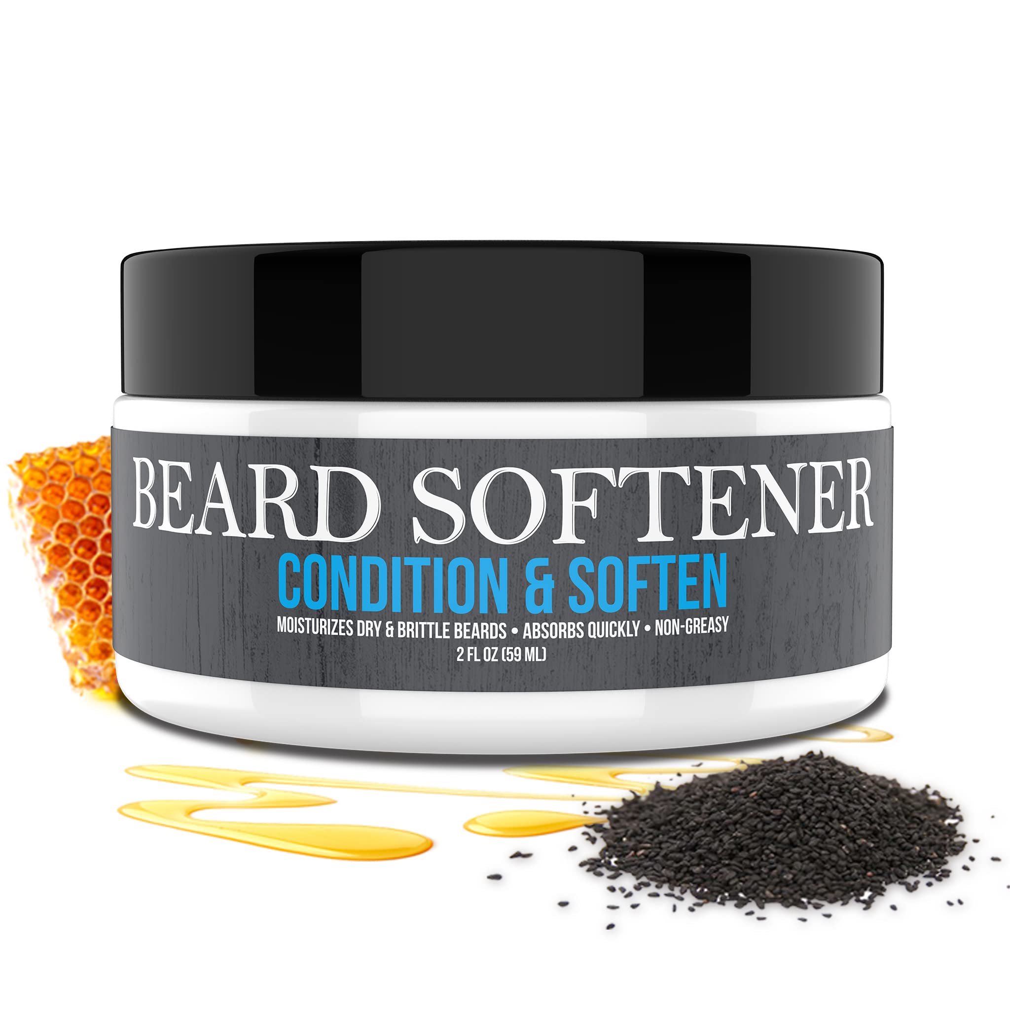 Uncle Jimmy Beard Softener Balm for Men - Hydrates & Tames Flyaways - 2 Fl Oz - White - Model BE81124