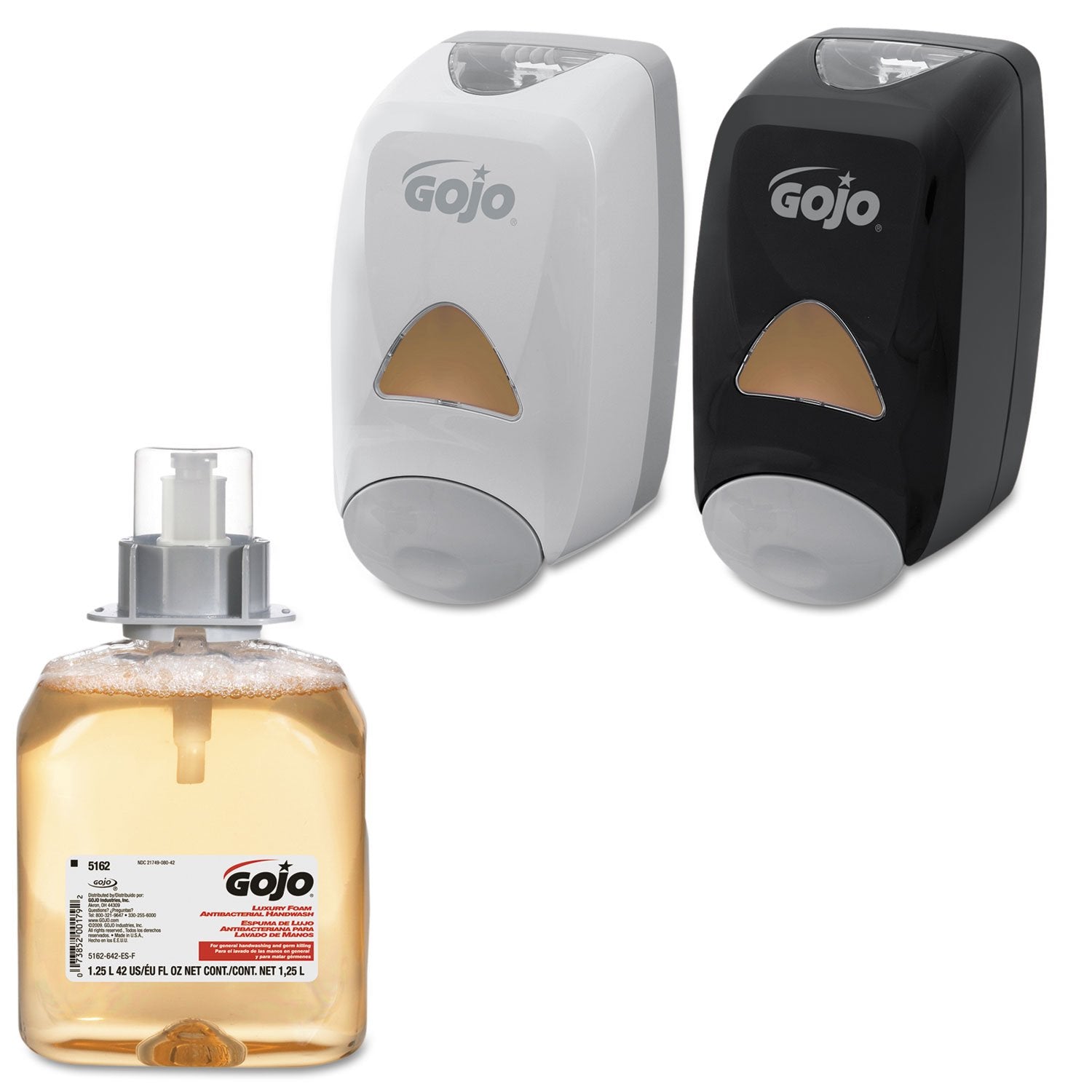 Gojo Luxury Foam Antibacterial Handwash, Fresh Fruit Fragrance, 1250 Ml Foam Hand Soap Refill For Gojo Fmx-12 Push-Style Dispens