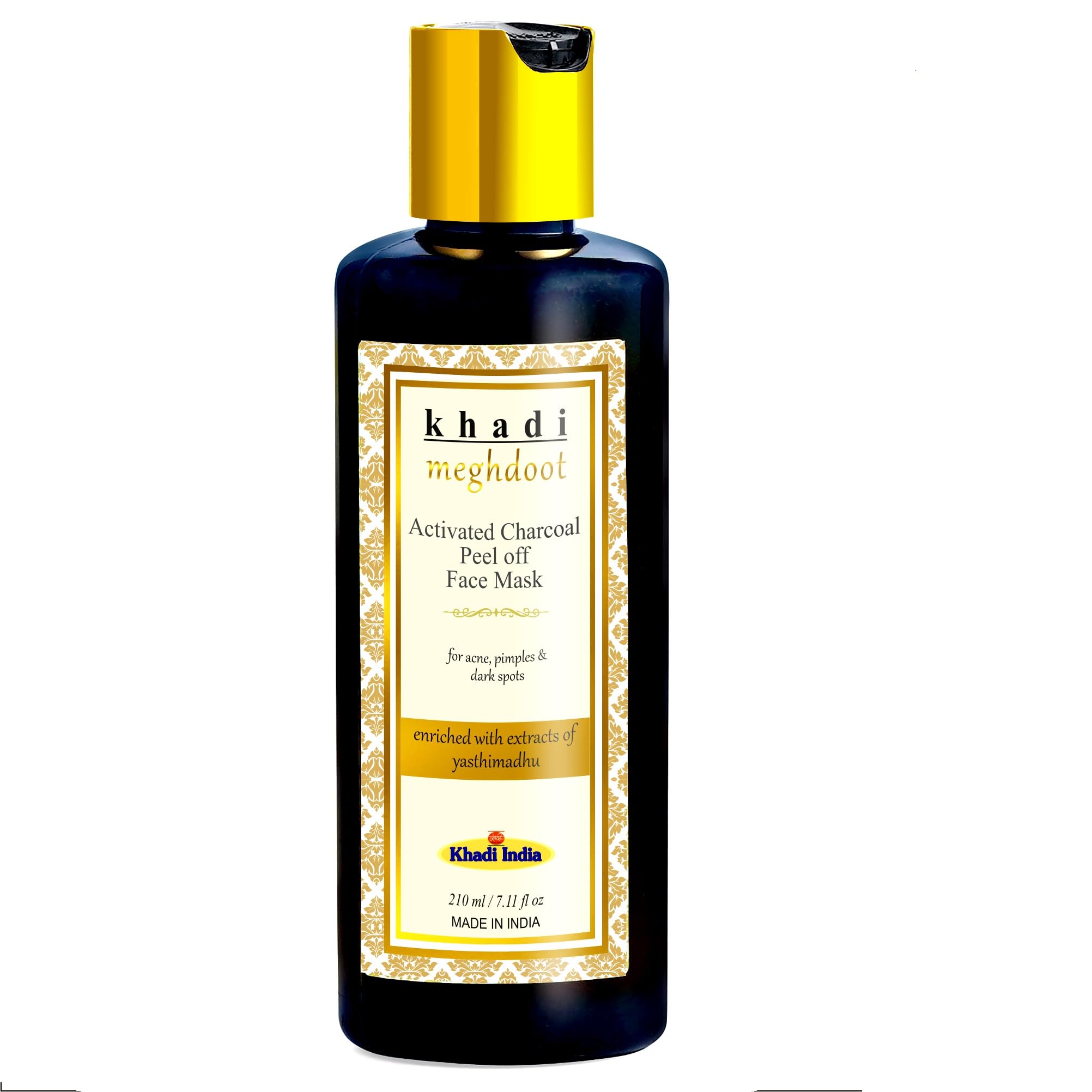 Khadi Meghdoot Activated Charcoal Face Wash Herbal Face Wash For Acne Pimples And Dark Spots  Deep Cleansing Ayurvedic For Oily
