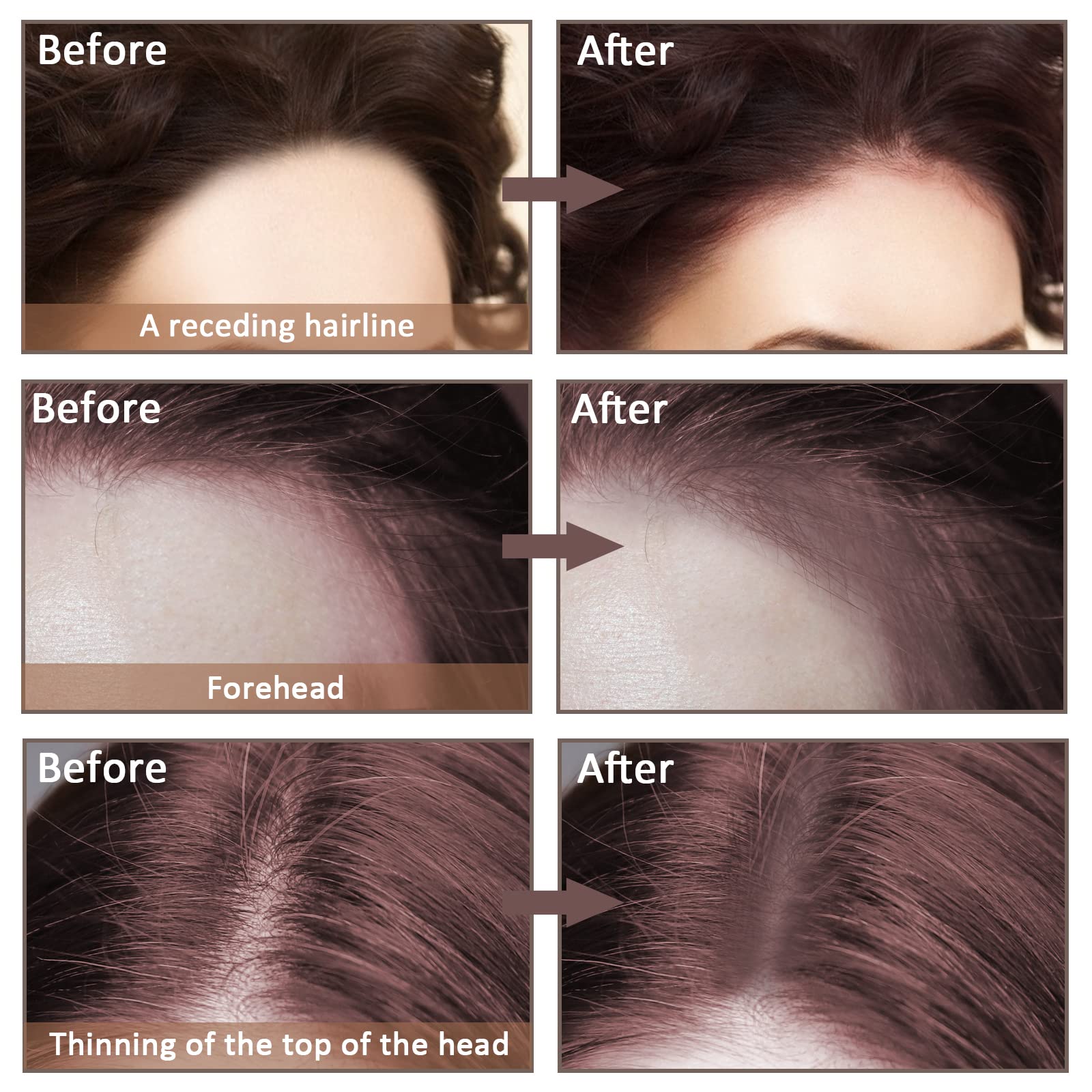 Boobeen Hairline Powder Stick Root Cover Up Instantly Hair Shadow Waterproof Hair Root Concealer For Thinning Hair Root Touch-Up