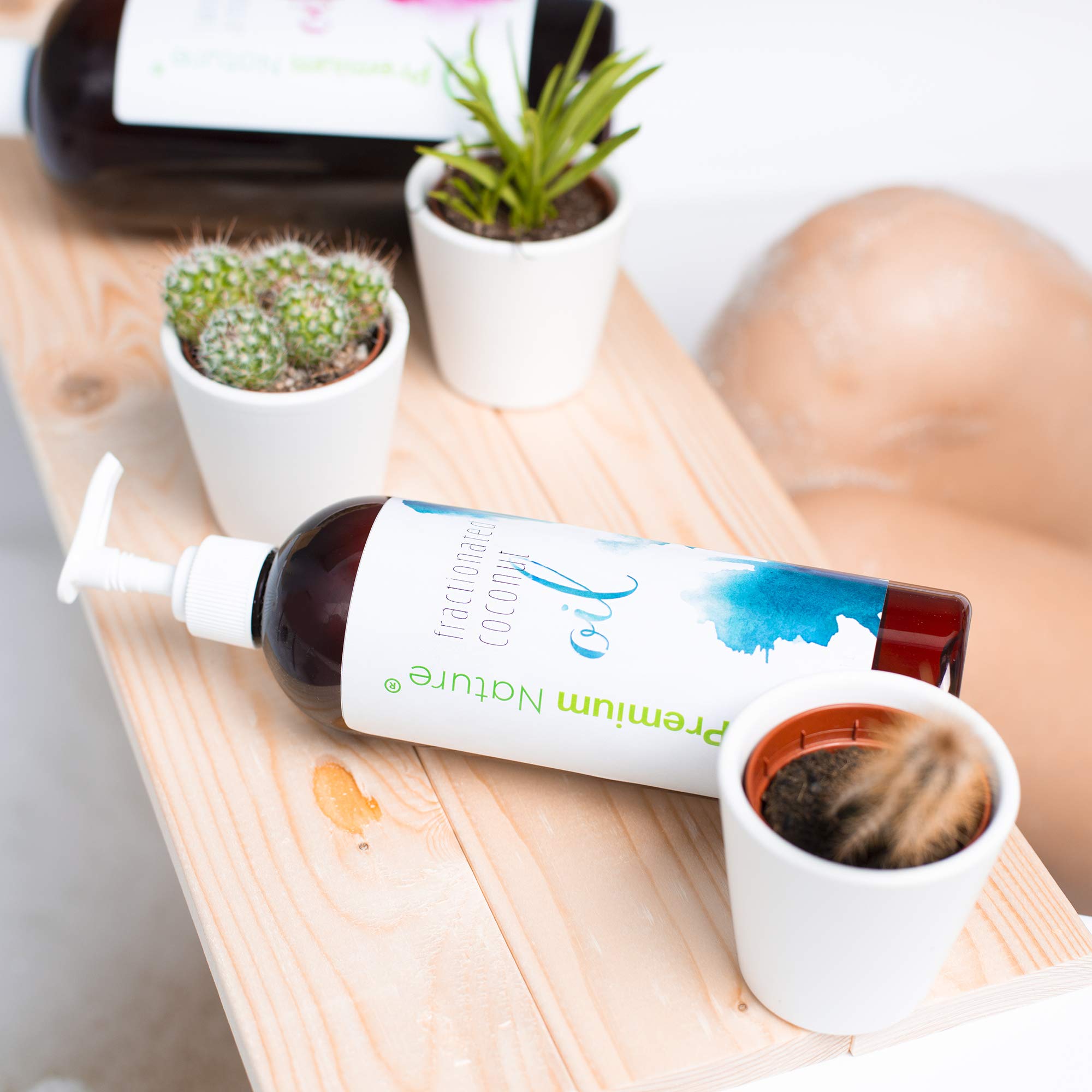 Fractionated Coconut Oil For Skin Moisturizer With Pump Massage Oil Best Carrier Oil For Essential Oils Mixing Body Oil For Dry
