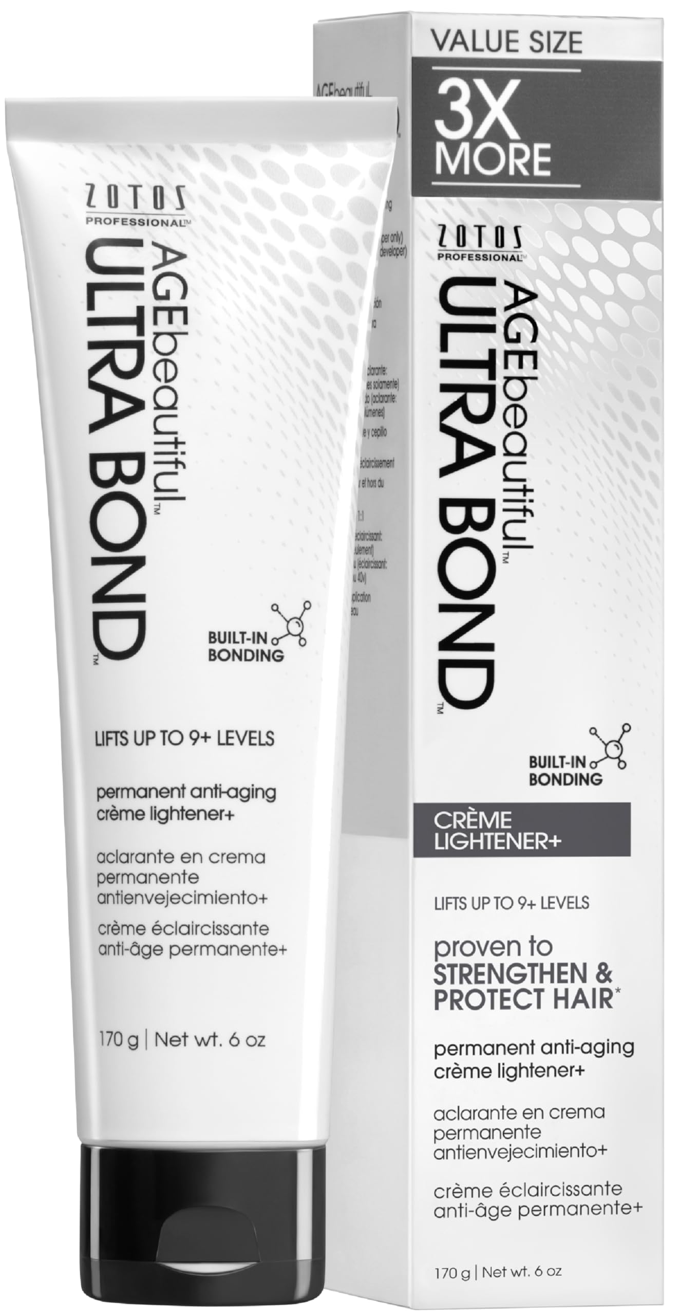 ULTRA BOND Hair Creme Lightener with Bond Building - Lifts up to 9+ Levels - Strengthen, Protect & Nourish, 6 Fl Oz
