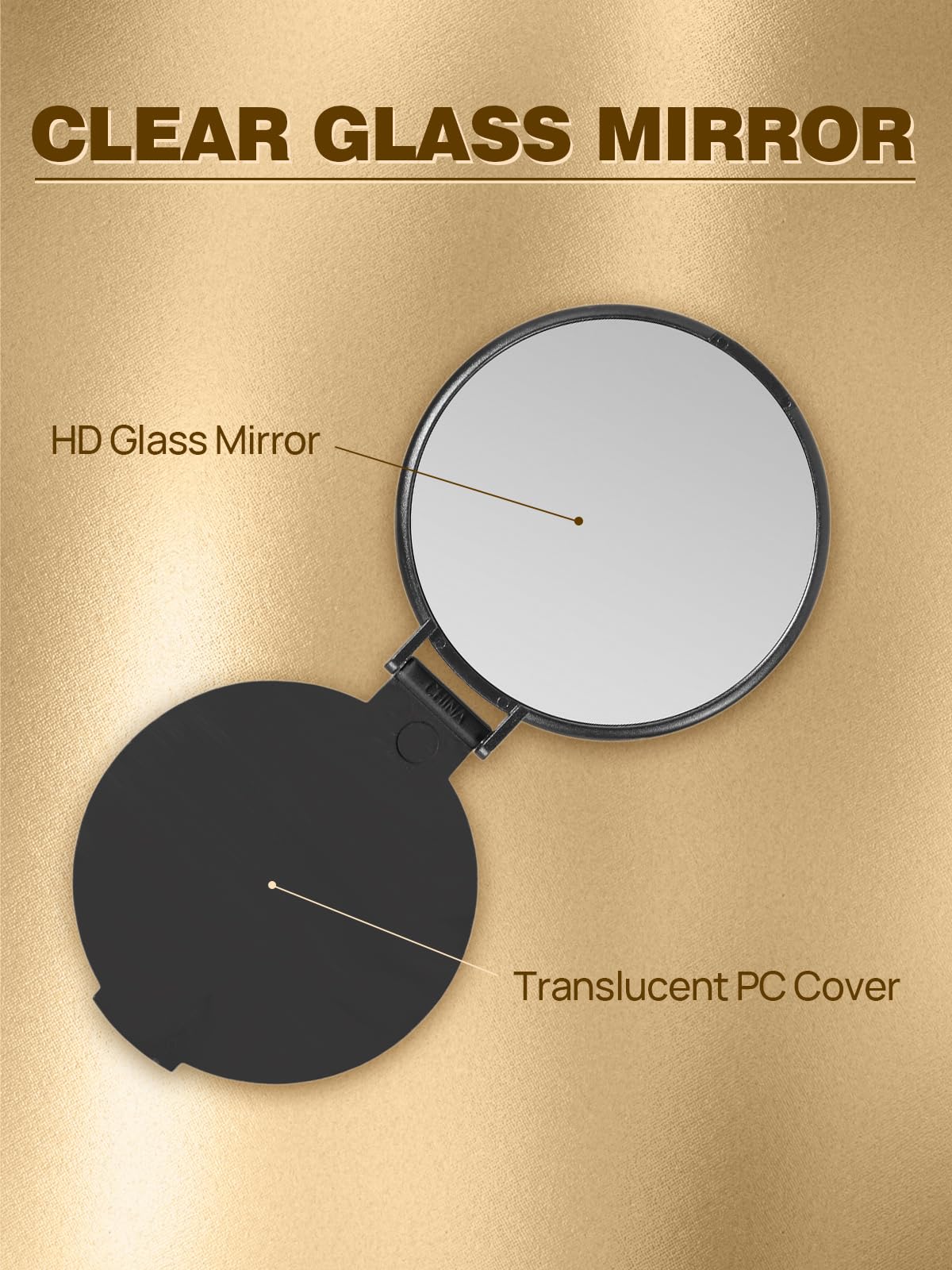 Qislee Compact Mirror Bulk, Round Makeup Mirror for Purse, Set of 96 (White)