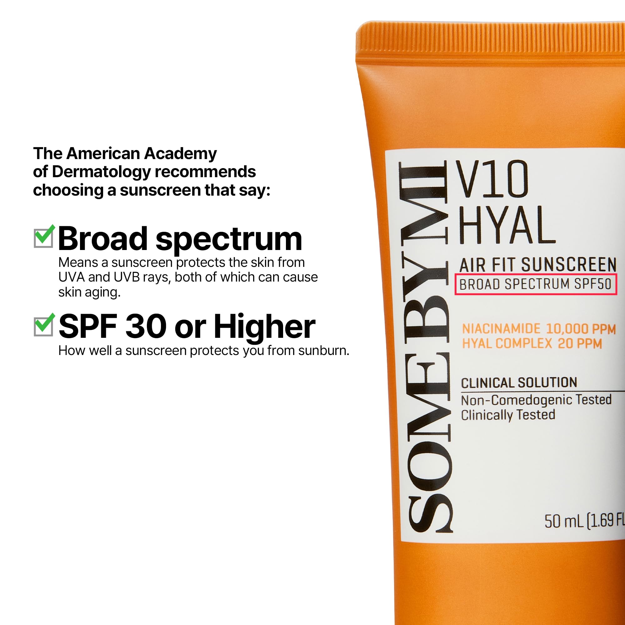 SOME BY MI V10 Hyal Air Fit Sunscreen - Pack of 2 - Travel Size Korean Centella Sunscreen for Face with SPF 50 UV Protection - N