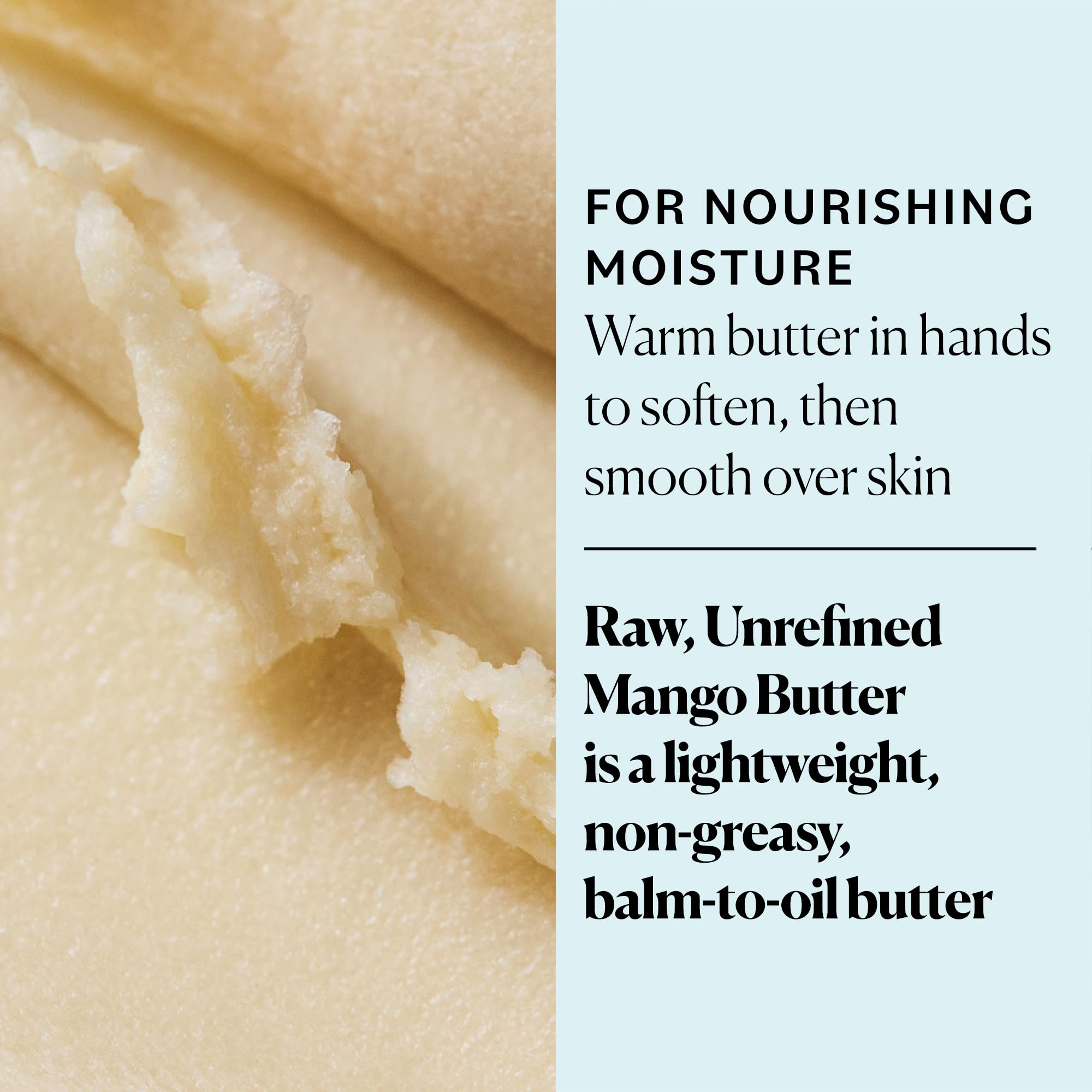 Sky Organics Mango Butter for Body & Face, 100% Raw and Unrefined Nourishing Butter for Light, Daily Hydration and Promotes Soft