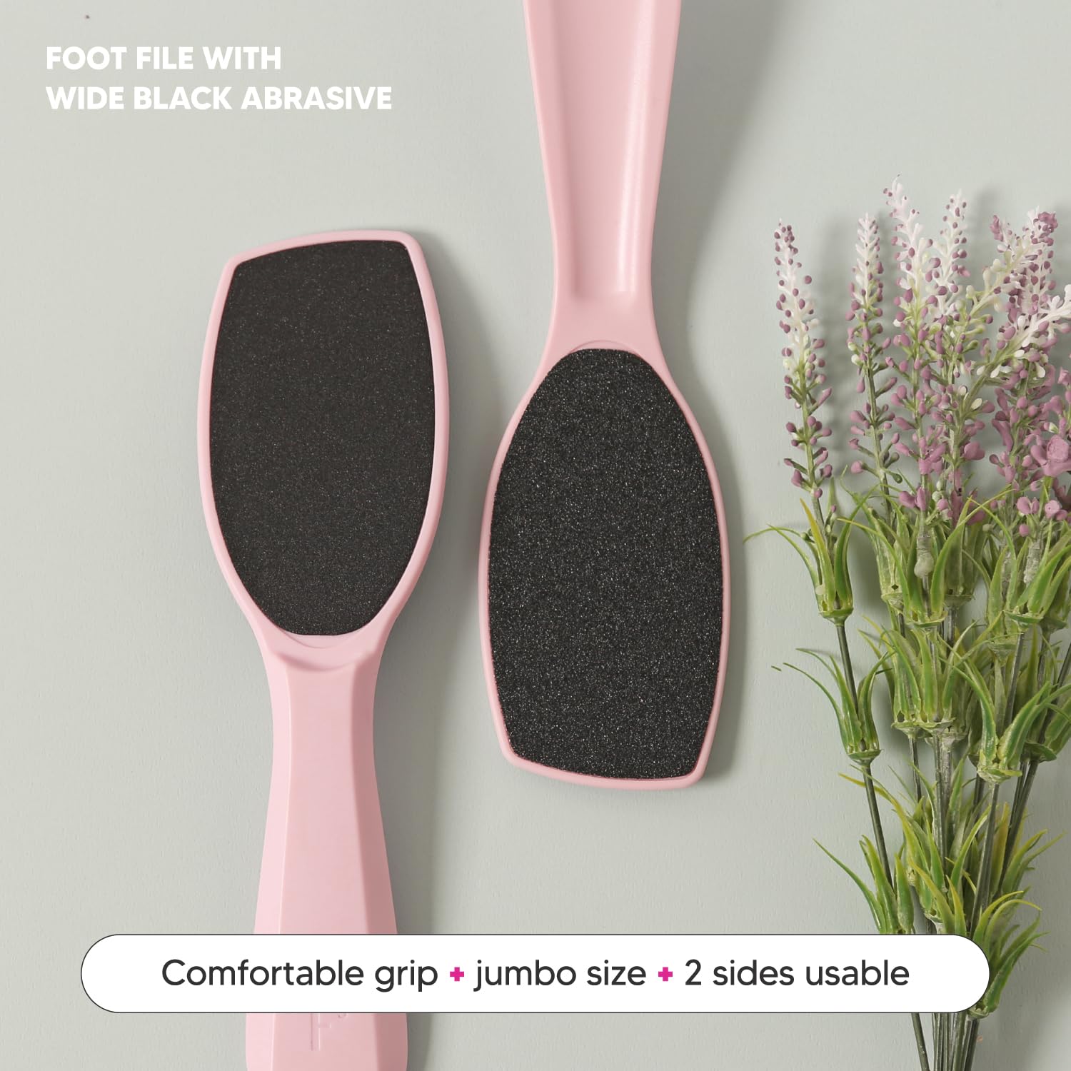 F3 Systems, Wide Emery Foot File, Double-Sided Pedicure Tool, Colossal Foot File for Men & Women, Effective for Cracked Heel, Ca