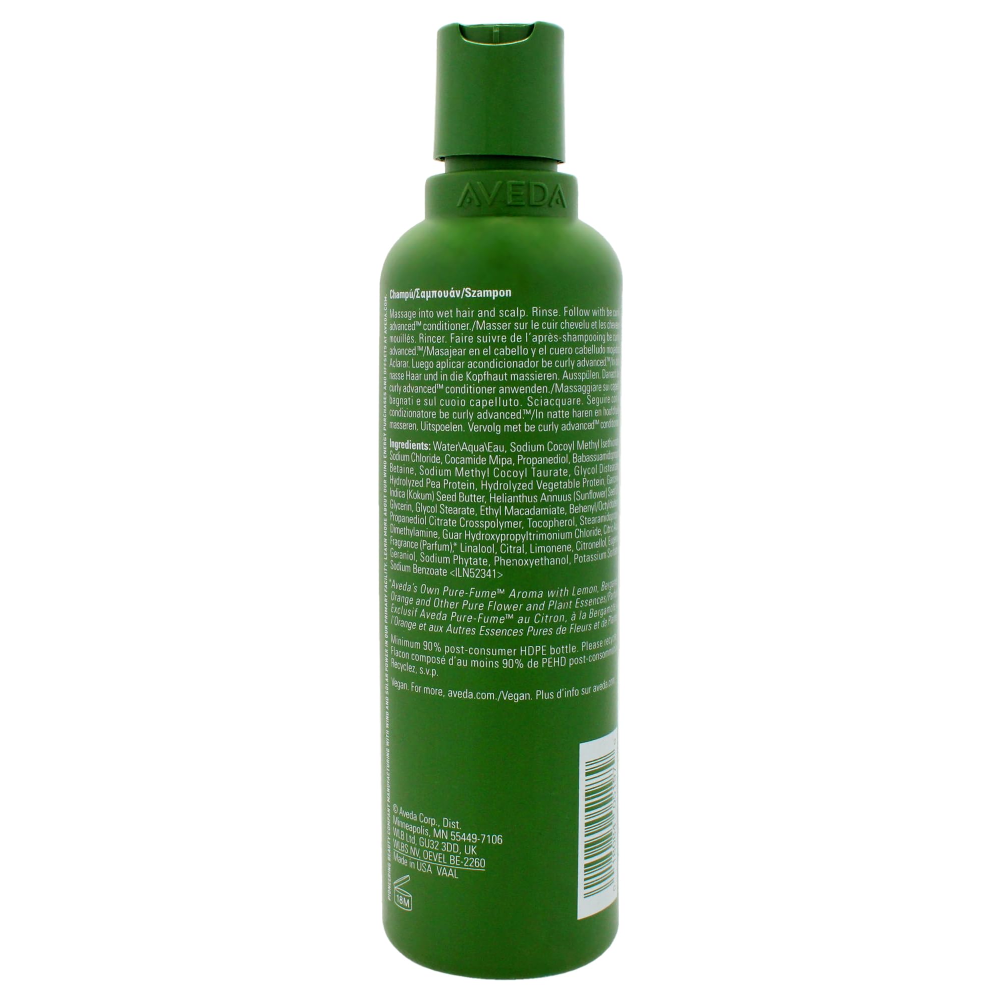 Aveda Be Curly Advanced Shampoo | Moisturizing Shampoo for Curly, Coily, Wavy Hair | Fights Frizz | Sulfate Free, Silicone Free