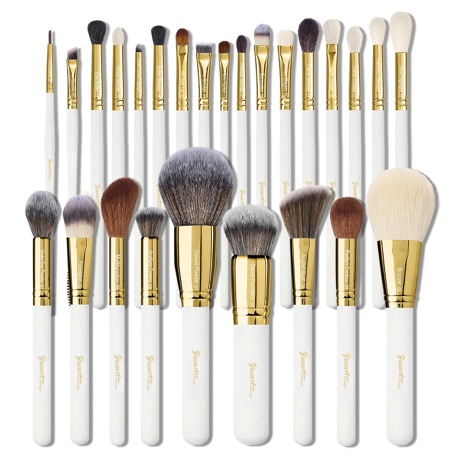 Professional Makeup Brushes Set Premium Quality Goat Hair Synthetic Fiber Powder Foundation Highlight Concealer Eyeshadow Blendi