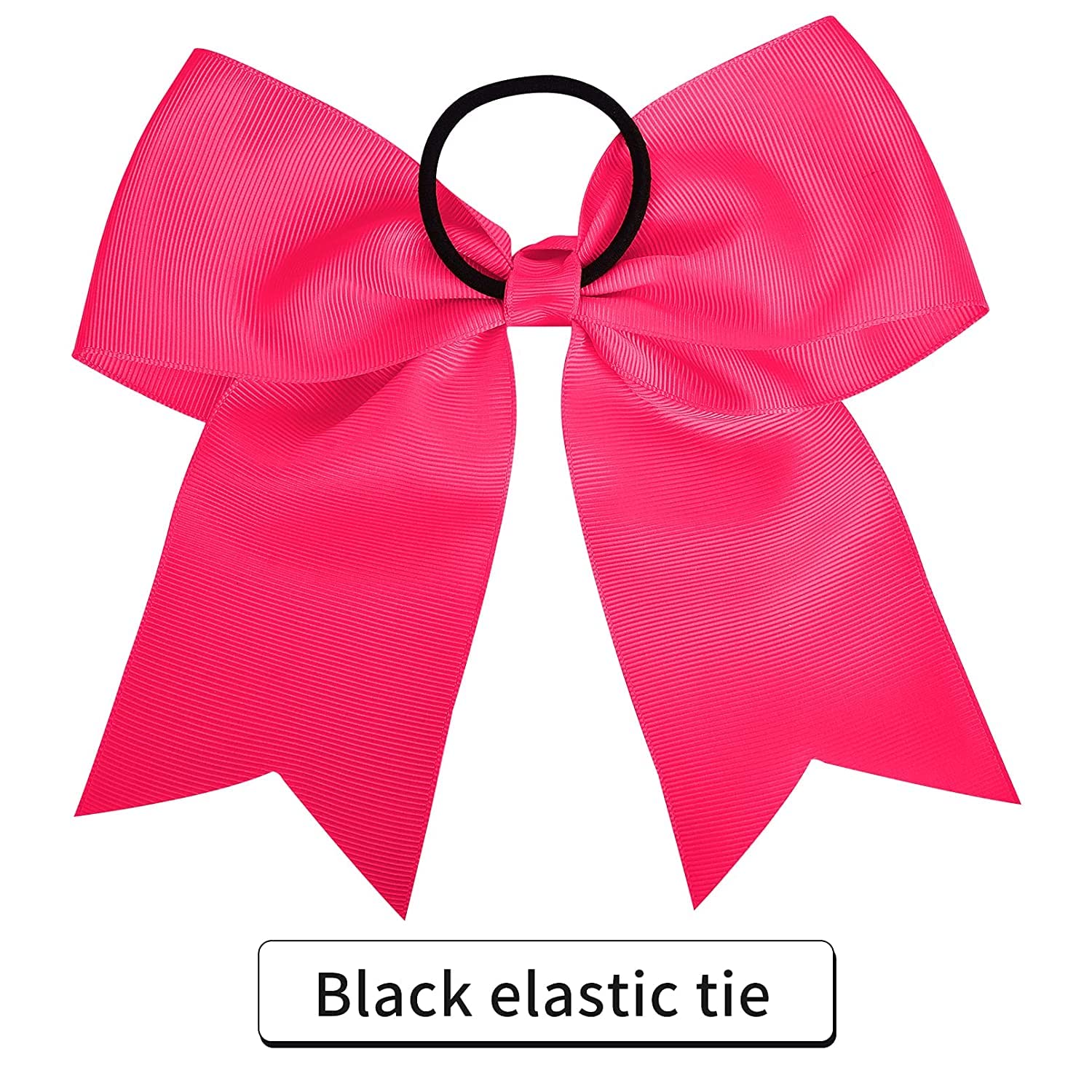 18Pcs 8'' Large Cheer Bow Rose Ponytail Holder Elastic Band Hair Ties Hair Bow Accessories For Cheerleading Teen Girls High Scho