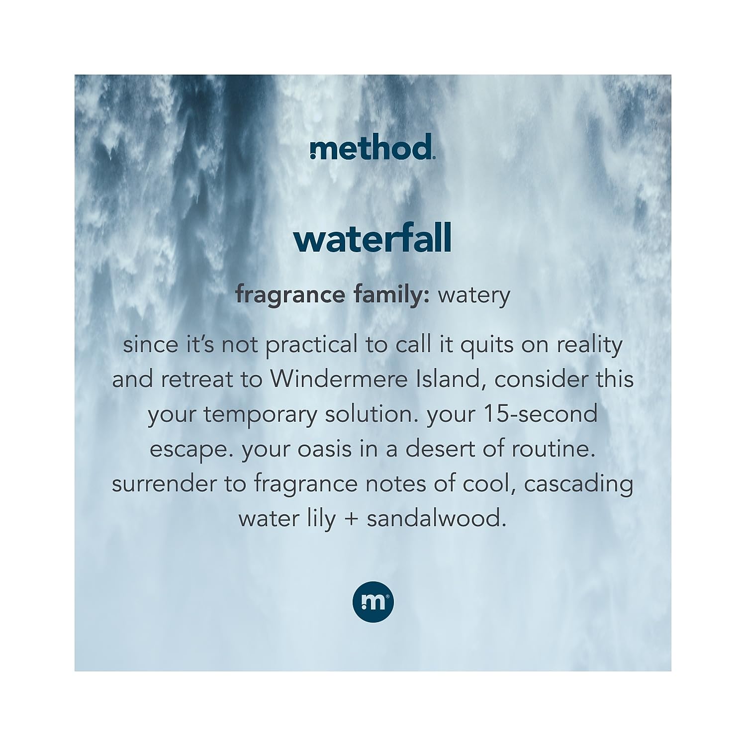 Method Foaming Hand Soap Refill, Waterfall, 34 Fl Oz, Plastic, Blue, Model 328107