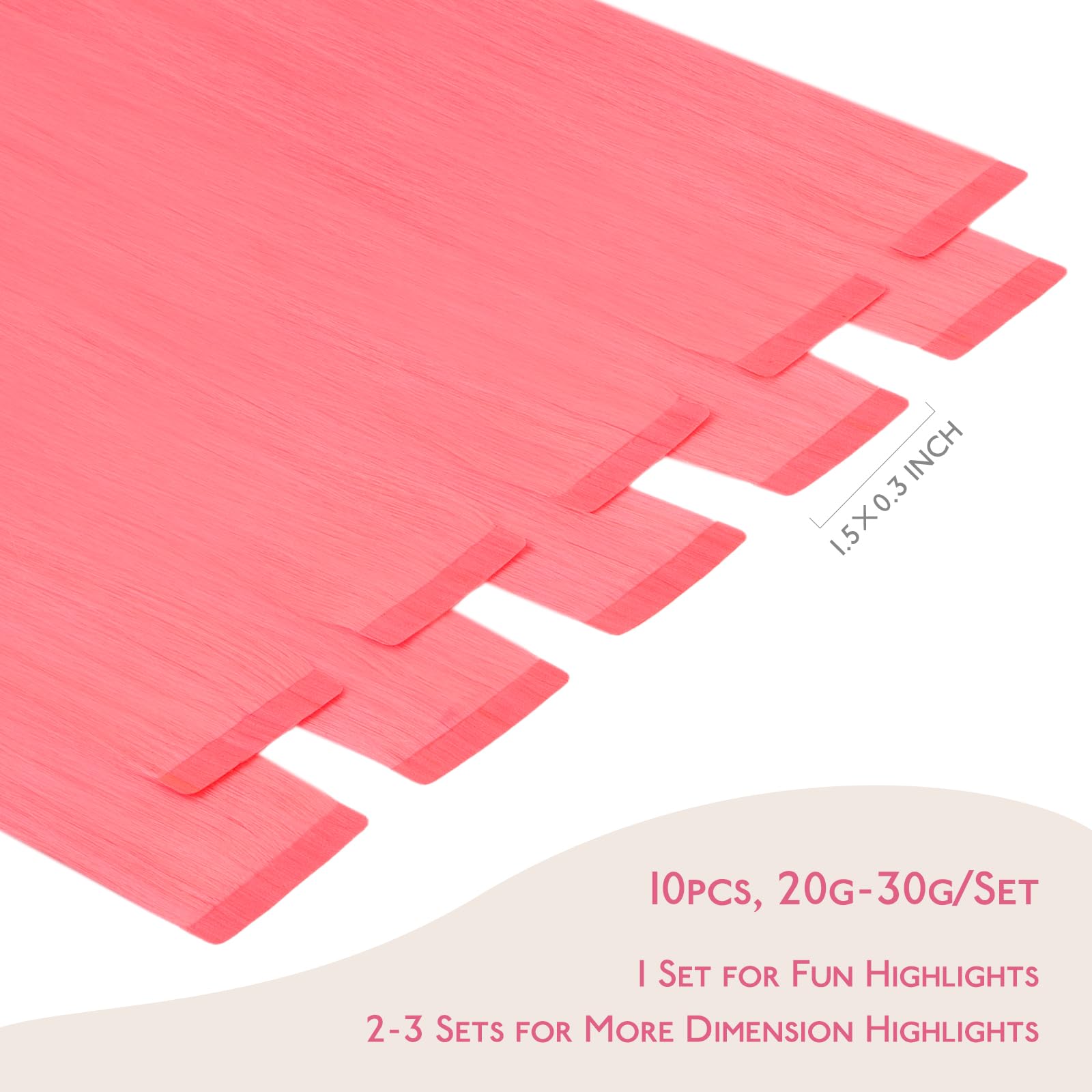 Wennalife Tape In Hair Extensions Human Hair Light Pink Tape In Extensions, 10Pcs 25G 14 Inch Remy Invisible Tape Ins Straight C