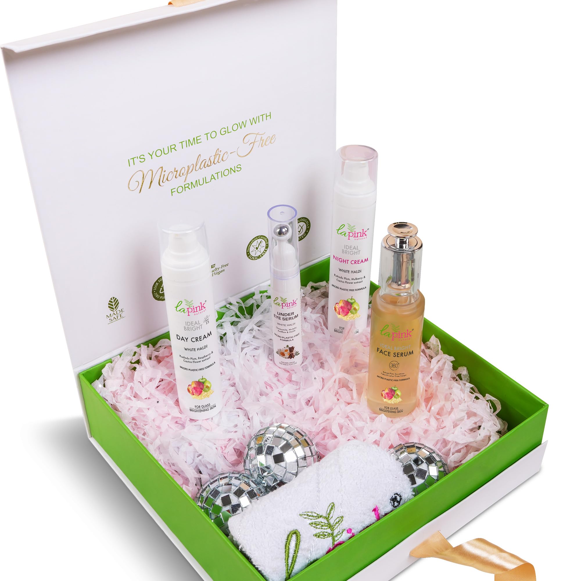 La Pink 24X7 Radiance Kit | Day & Night Cream, Face Serum & Under Eye Serum | Brightens, Repairs & Hydrates | Gift Set For Him &