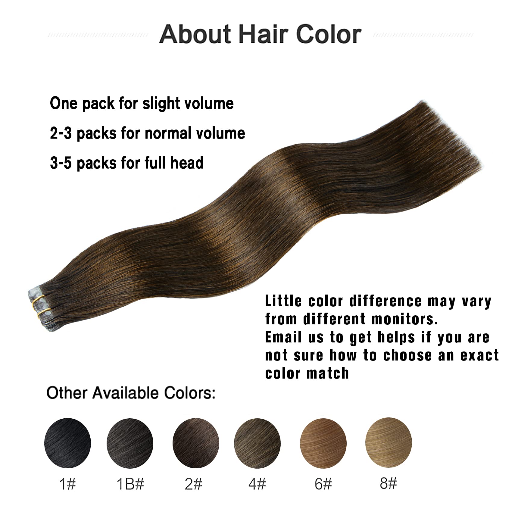 Aison Chocolate Brown Tape In Hair Extensions Human Hair 22 Inch 60G Tape In Human Hair Extensions Medium Brown 100% Remy Human