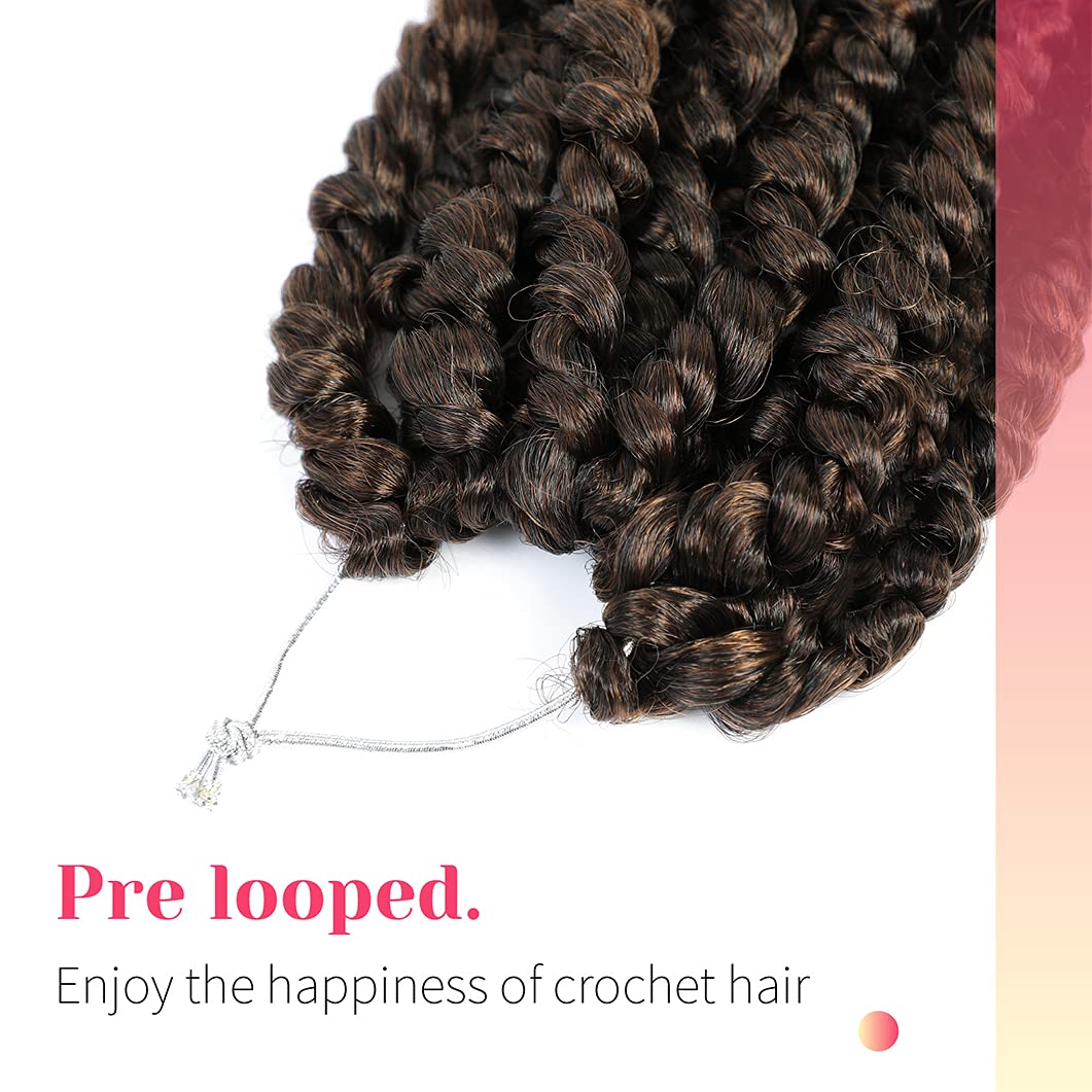 The BOHOBABE 36 Inch Pre-twisted Passion Twist Hair 8 Packs Super Long Pre-looped Crochet Passion Twist Braiding Hair Soft Bohem