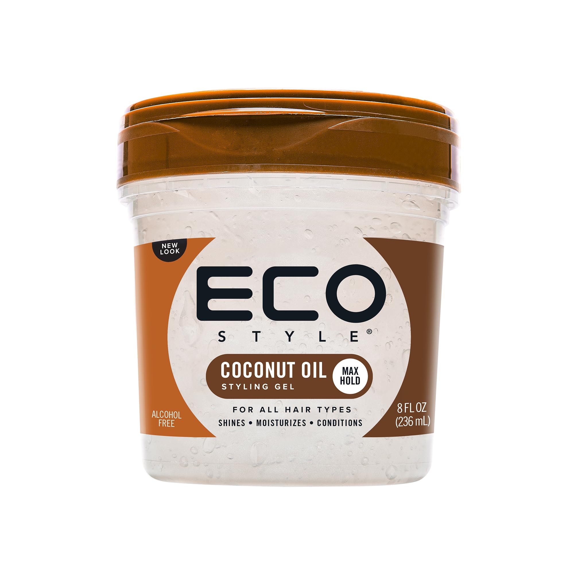 Eco Style Coconut Oil Styling Gel - Adds Luster And Moisturizes Hair - Weightless Styling And Superior Hold - Prevents Breakage
