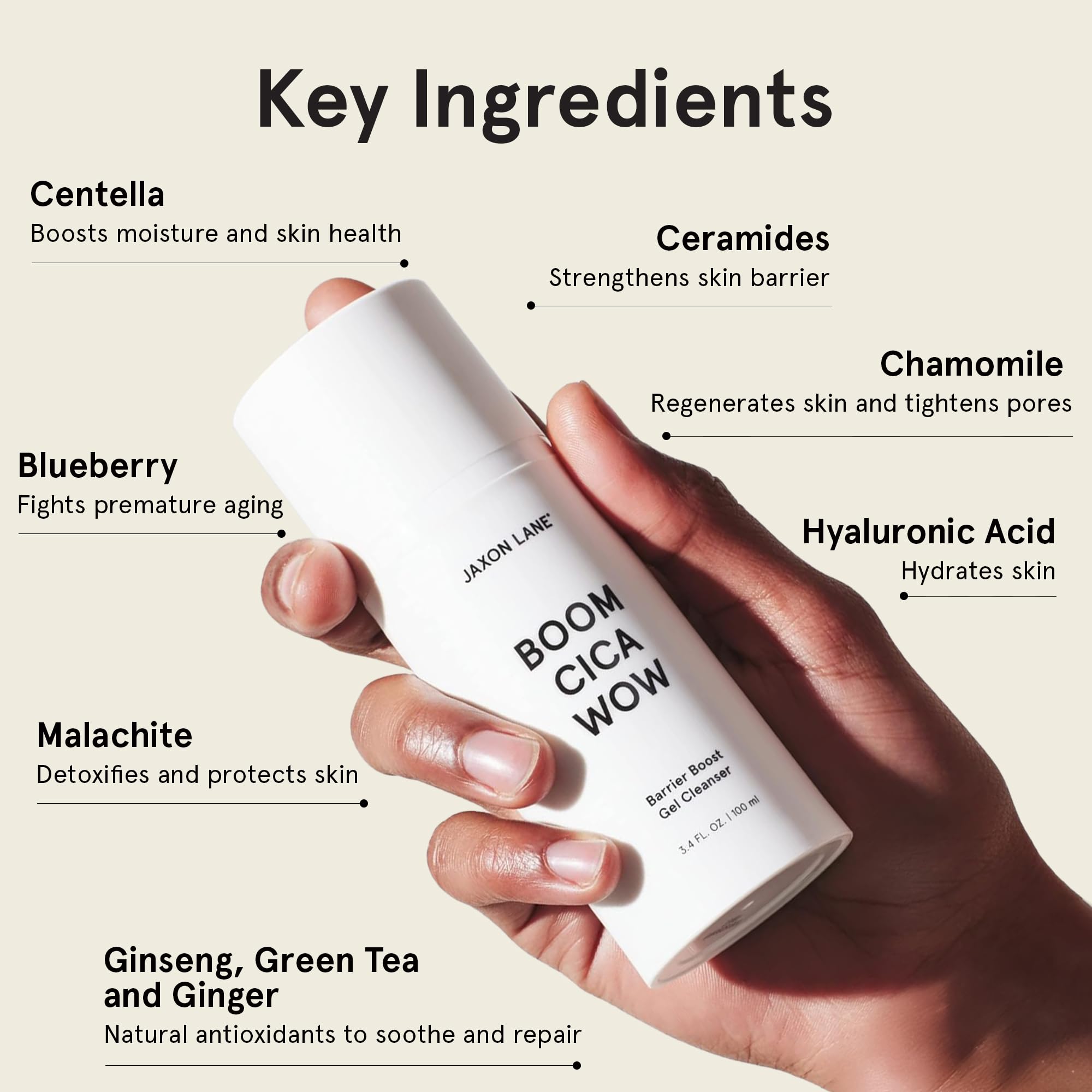 Centella Face Wash for Men Skin Care: BOOM CICA WOW Mens Face Wash Korean Barrier Boost Hydrating Gel Cleanser for Oily, Dry, Ac