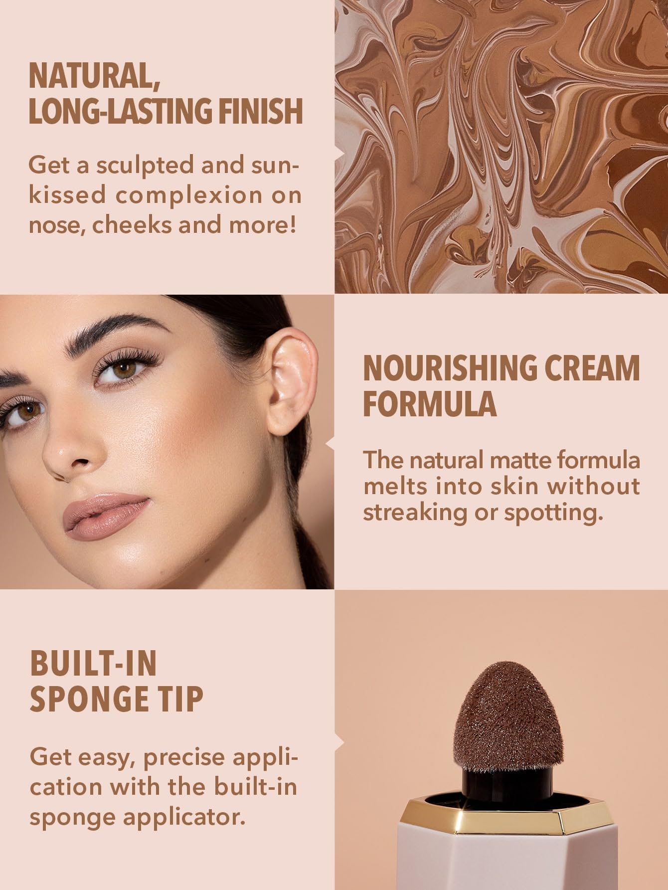 Sheglam Sun Sculpt Cool Toned Liquid Contour Stick Long Lasting Cream Bronzer Makeup - Terracotta
