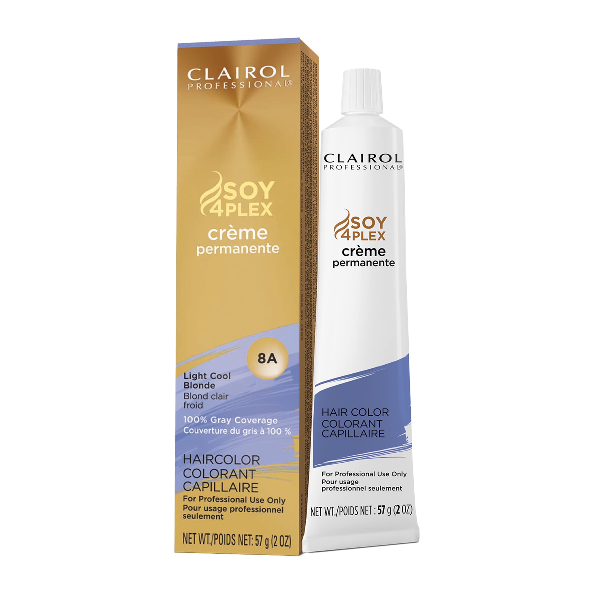 Clairol Professional Permanent Cr??e, 8a Light Cool Blonde, 2 oz (Pack of 1)