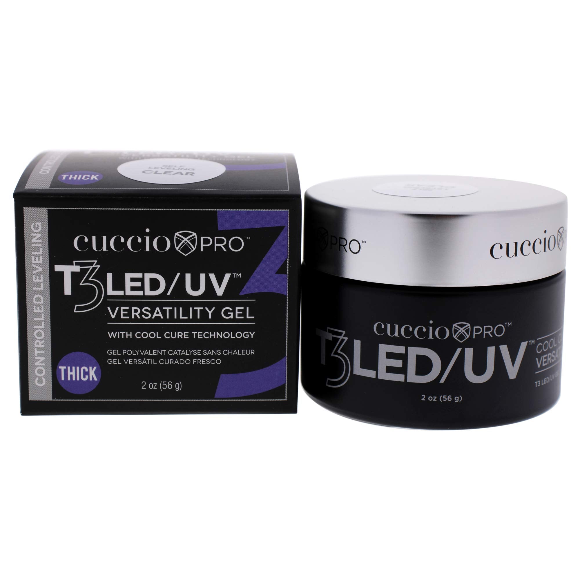 Cuccio Pro T3 Led/Uv Cool Cure Versatility Gel - Controlled Levelling - Incredibly Flexible - Strong Adhesion - Thick Viscosity