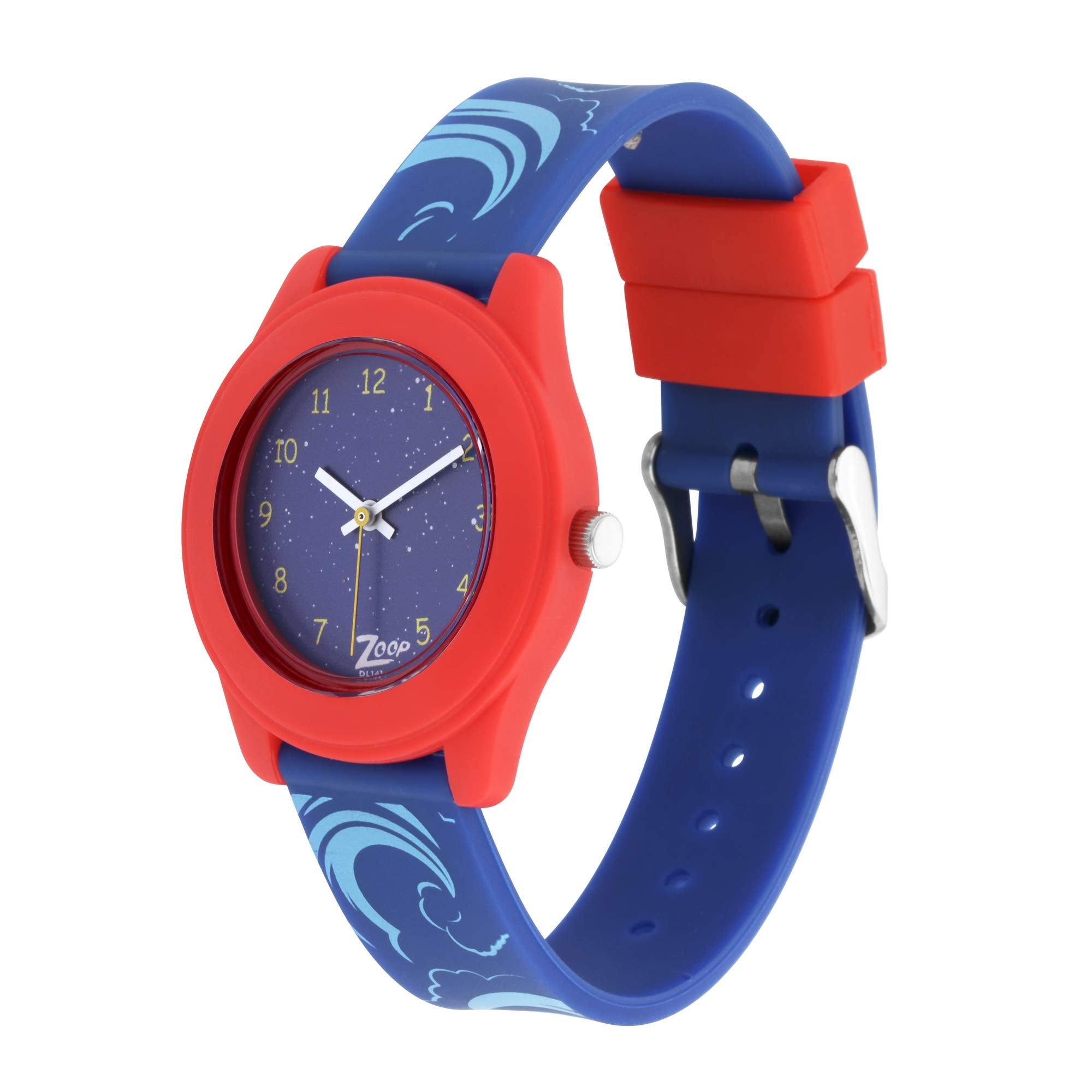 Zoop Silicone Analog Blue Dial Unisex-Child Watch-26019Pp04, Blue, Quartz Watch