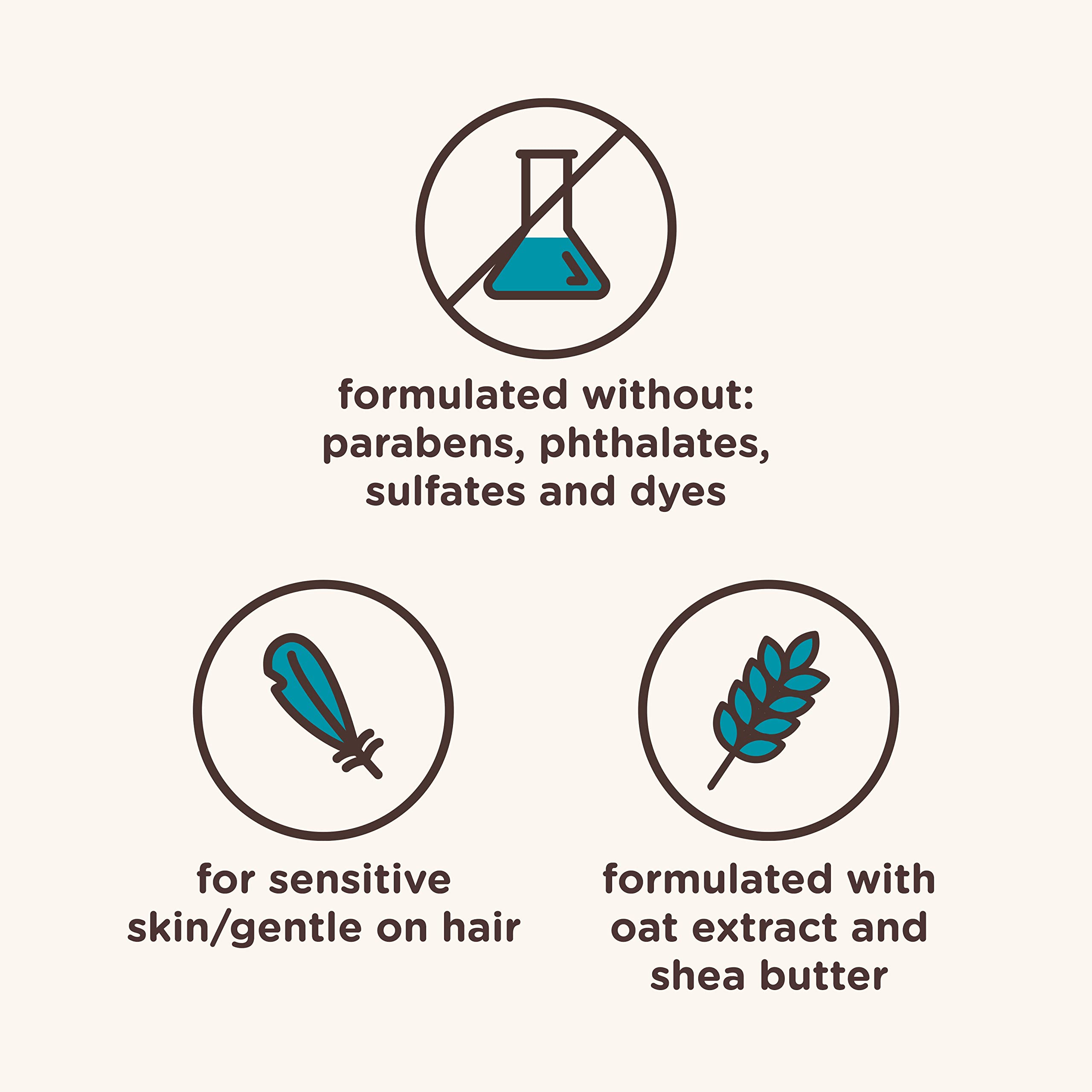 Aveeno Kids Curly Hair Conditioner With Oat Extract & Shea Butter, Gently Nourishes & Hydrates for Defined Curls, Tear-Free & Su