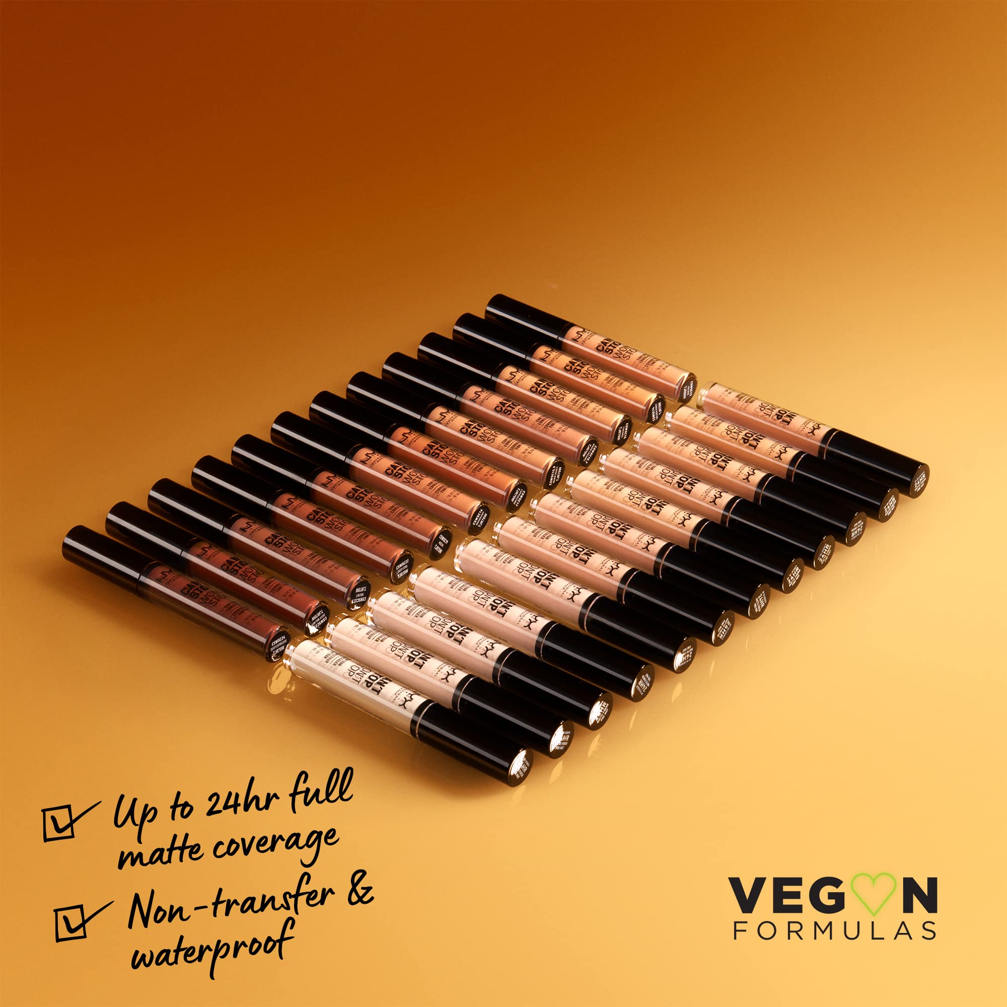 Nyx Professional Makeup Cant Stop Wont Stop Contour Concealer, 24H Full Coverage Matte Finish - Fair