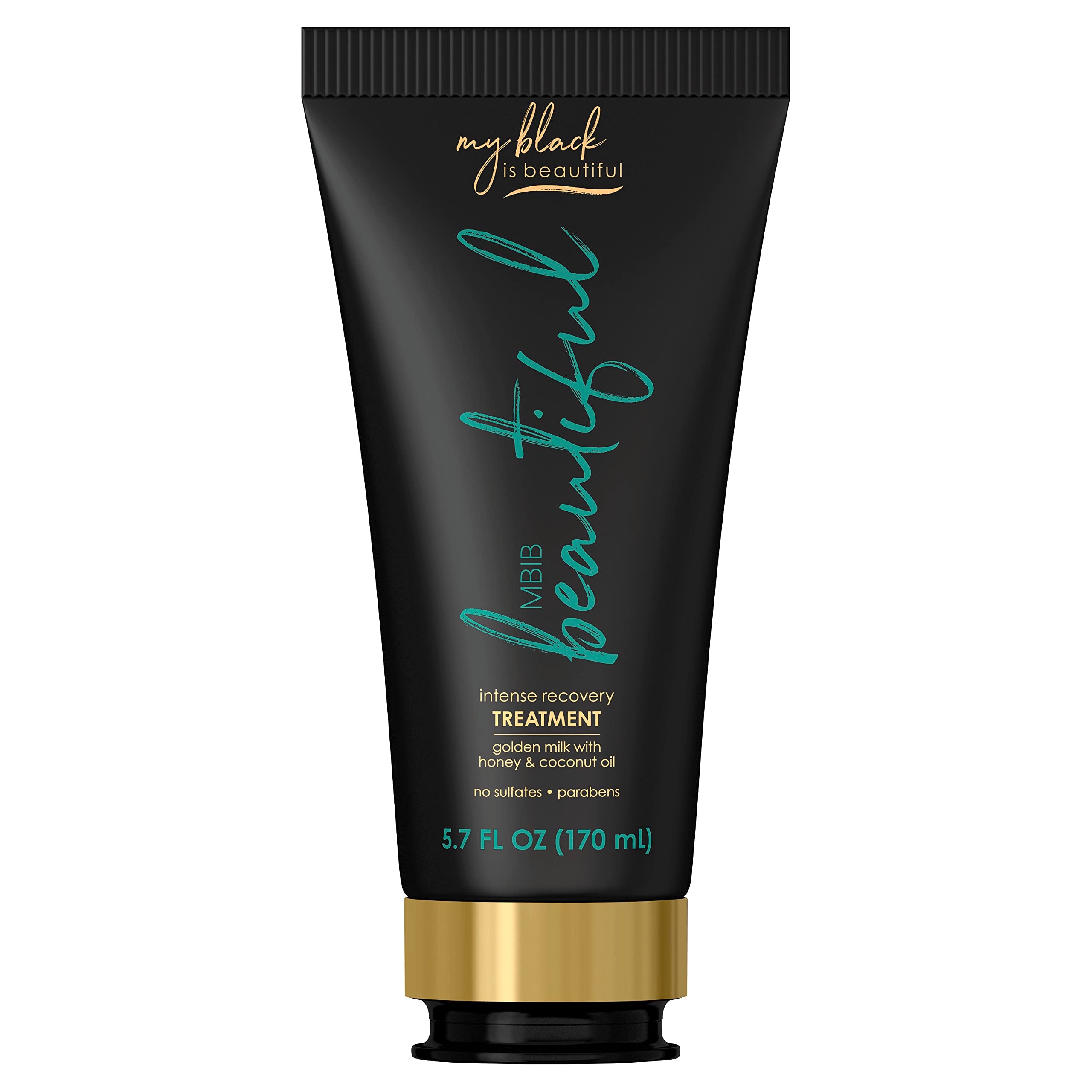 MY BLACK IS BEAUTIFUL Golden Milk Intense Recovery Hair Treatment, 5.7 Fl Oz - Sulfate Free, Deep Conditioning Hair Mask for Cur