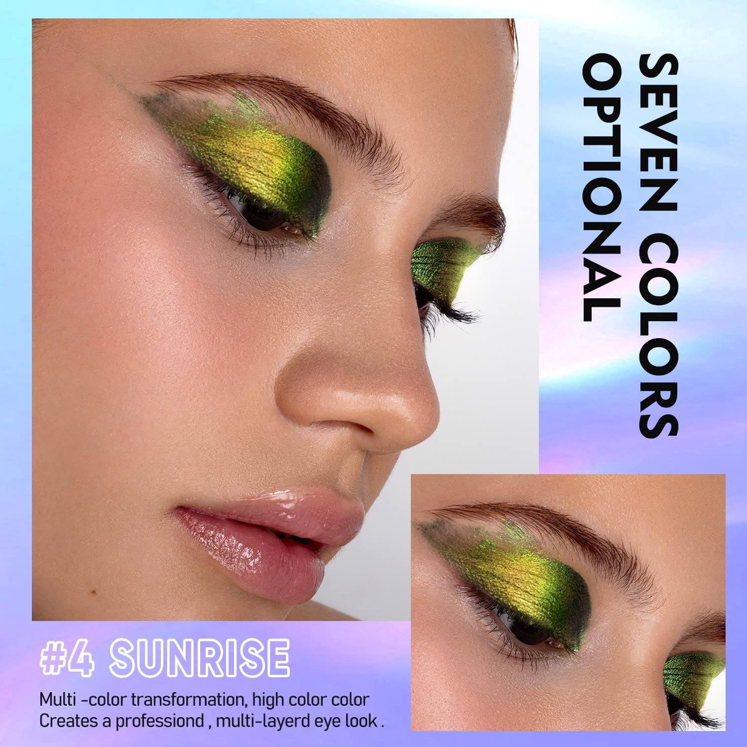 Maki Yika Liquid Eyeshadow Chameleon Metallic Eyeshadow Color Shifting Highly Pigmented Long Lasting With No Creasing Multichrom