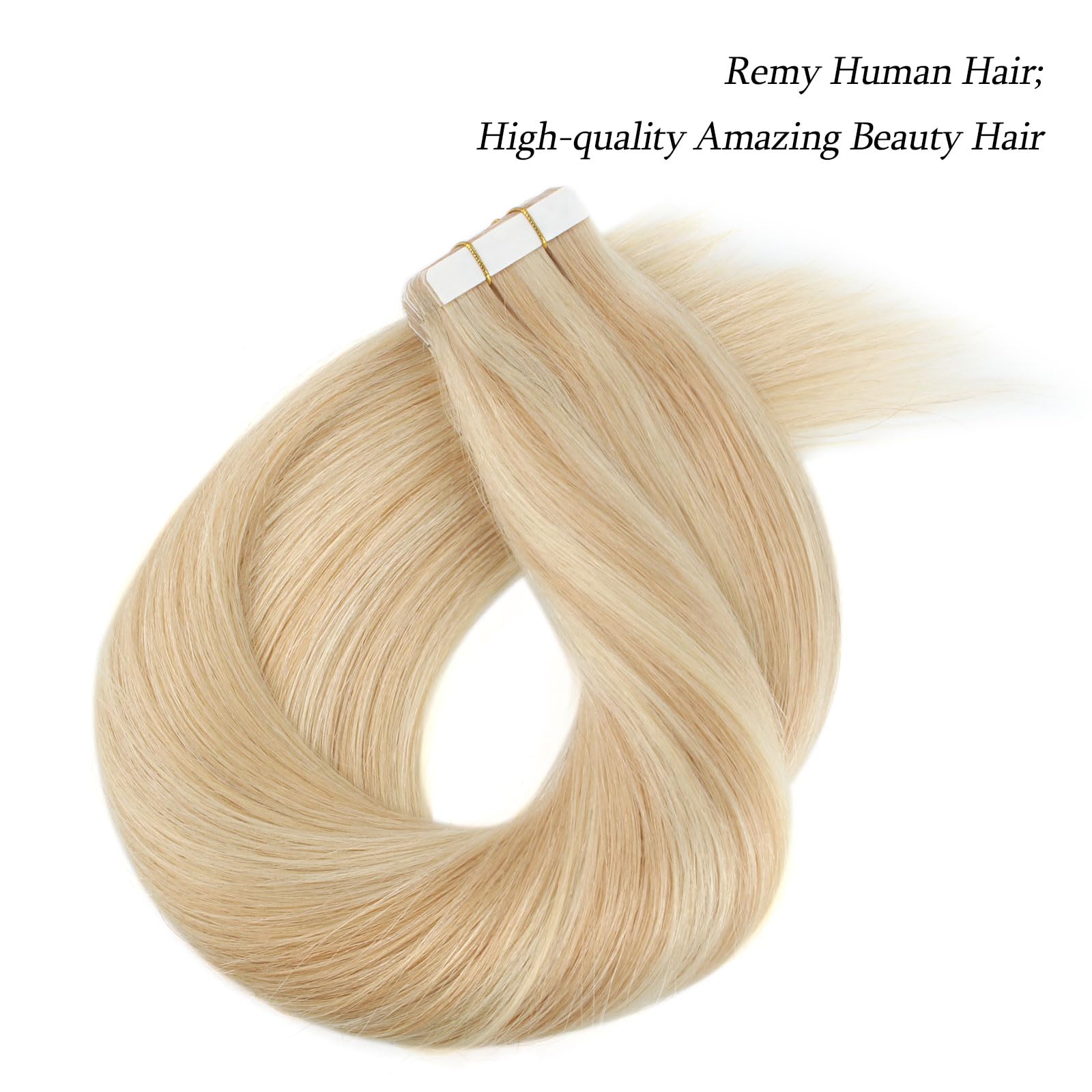 Abh Amazingbeauty Hair Pre-Taped Remy Tape In Hair Highlight Extensions Human Hair Skin Weft, Invisible, Seamless And Reusable,