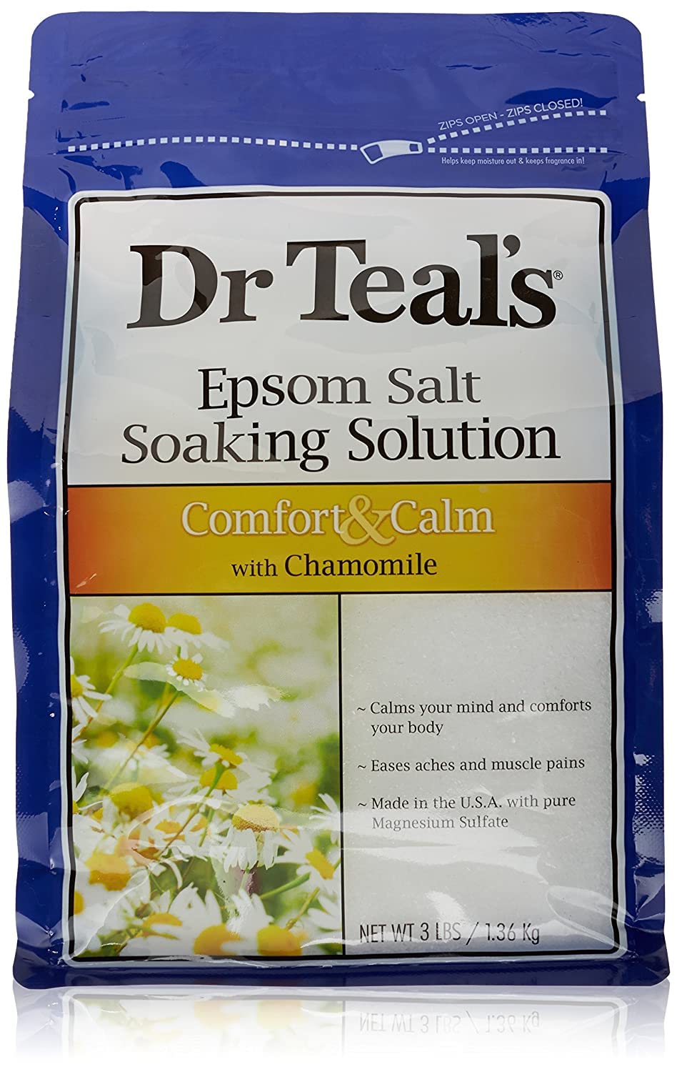 Dr. Teal'S Comfort & Calm Bath Soak Gift Set (4 Pack, 3Lbs Ea.) - Chamomile Essential Oils Blended With Pure Epsom Salt - Calm Y