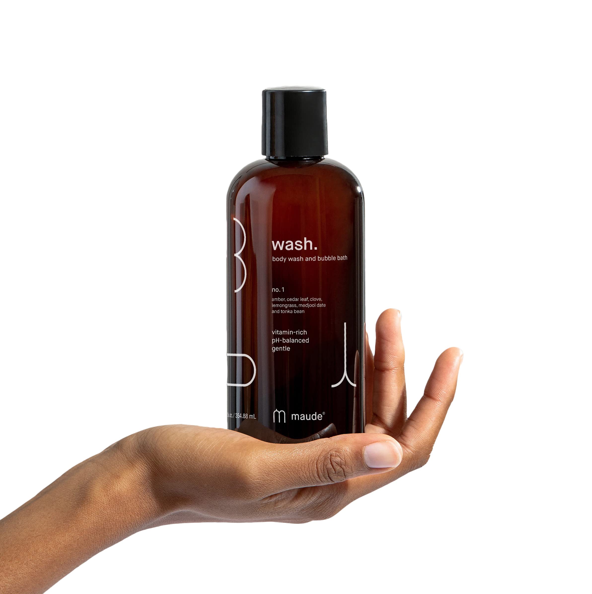 Maude Ph Balanced Body Wash + Bubble Bath No. 0 - Gentle Body Wash & Bubble Bath Soap - Omega 3, 6, 0 + Vitamin B3, B5, C, And E