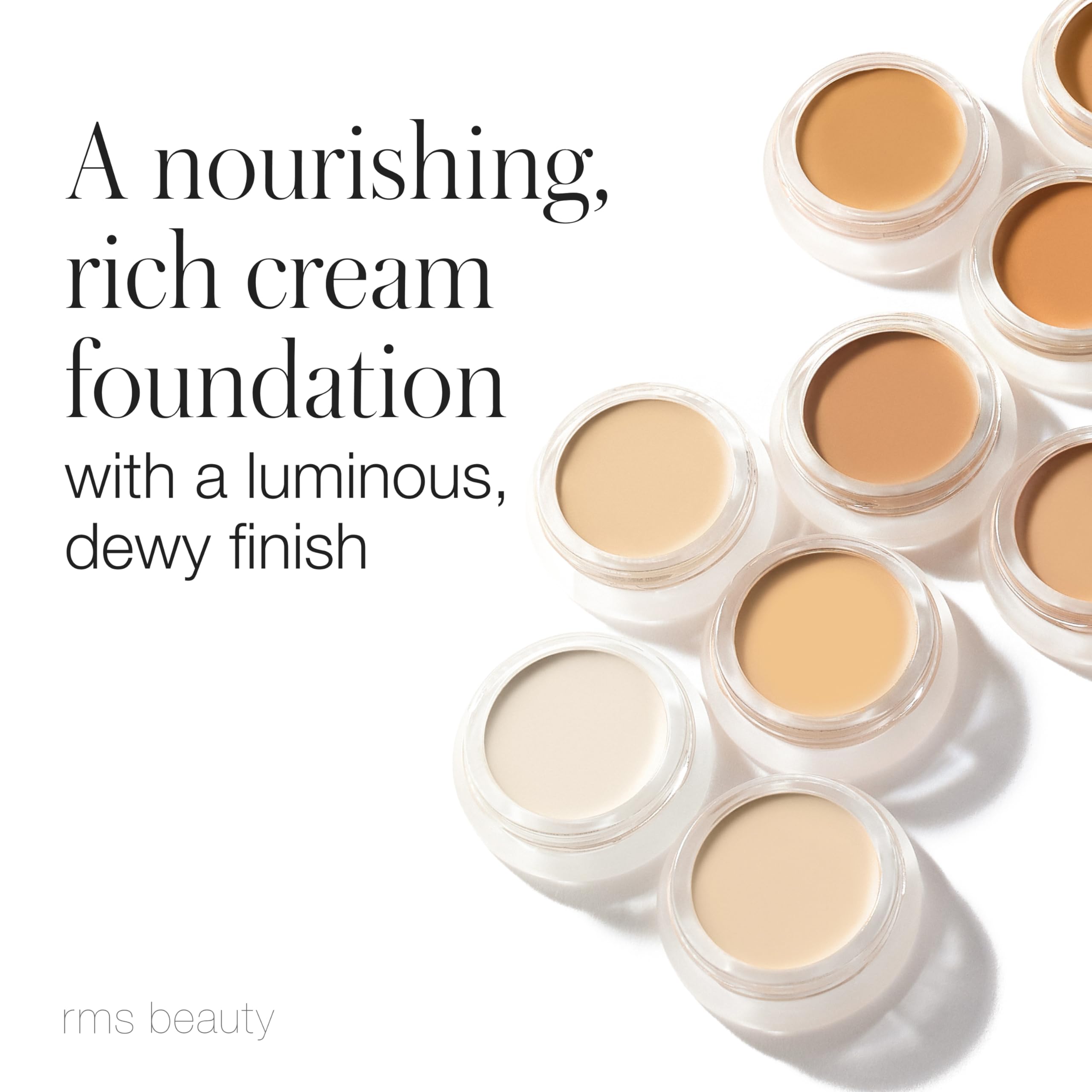 RMS Beauty UnCoverup Cream Foundation - Medium to Full Coverage Foundation Makeup, Dewy Foundation Full Coverage Make Up, Hydrat