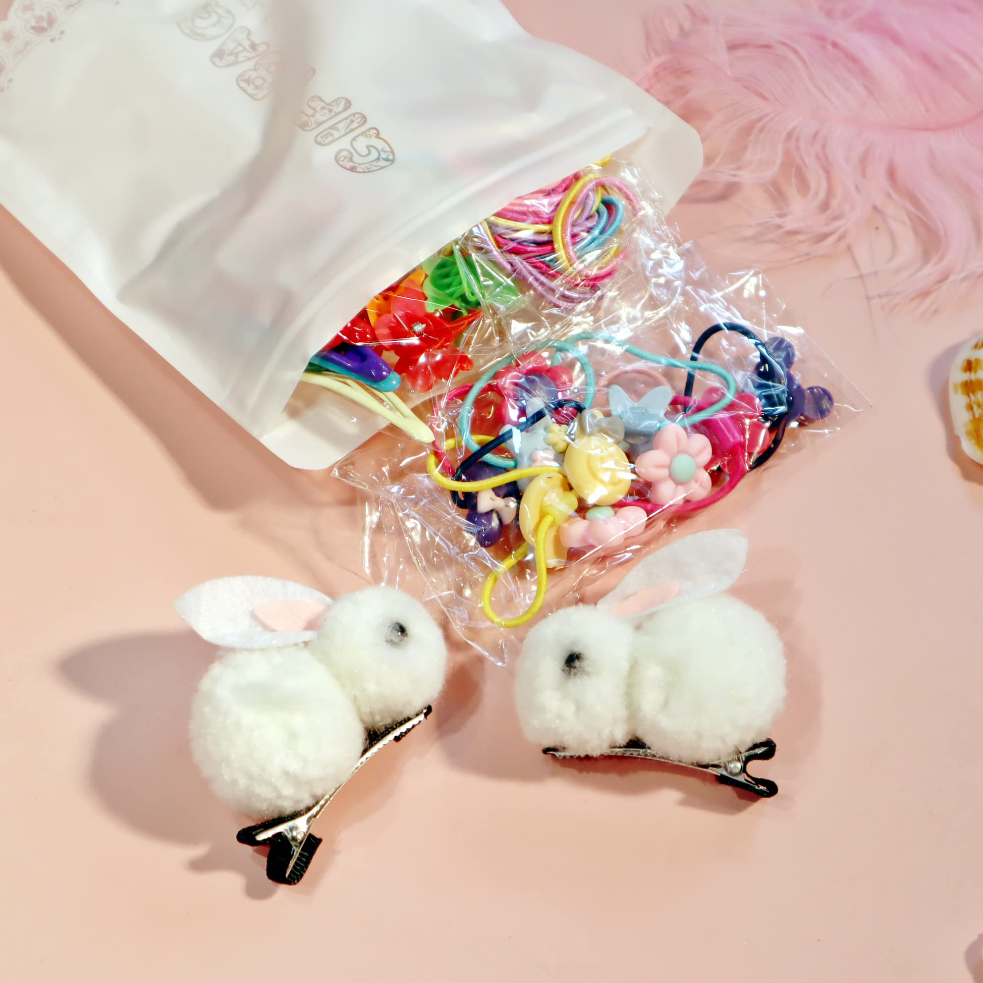 Yanrong Elastic Hair Ties And Scrunchies Set - Ponytail Holders, Hair Ropes For Girls, Women, Babies And Kids (82Pcs)