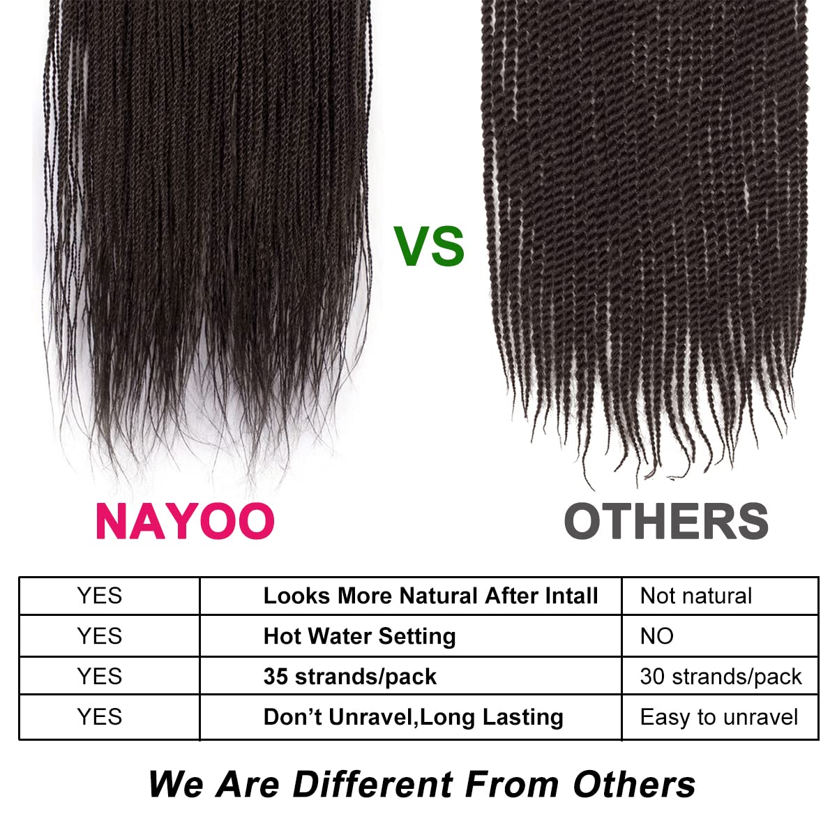 Nayoo Senegalese Twist Crochet Hair - 8 Packs 22 Inch Crochet Hair For Black Women, 35 Strands/Pack Small Twist Crochet Braids H