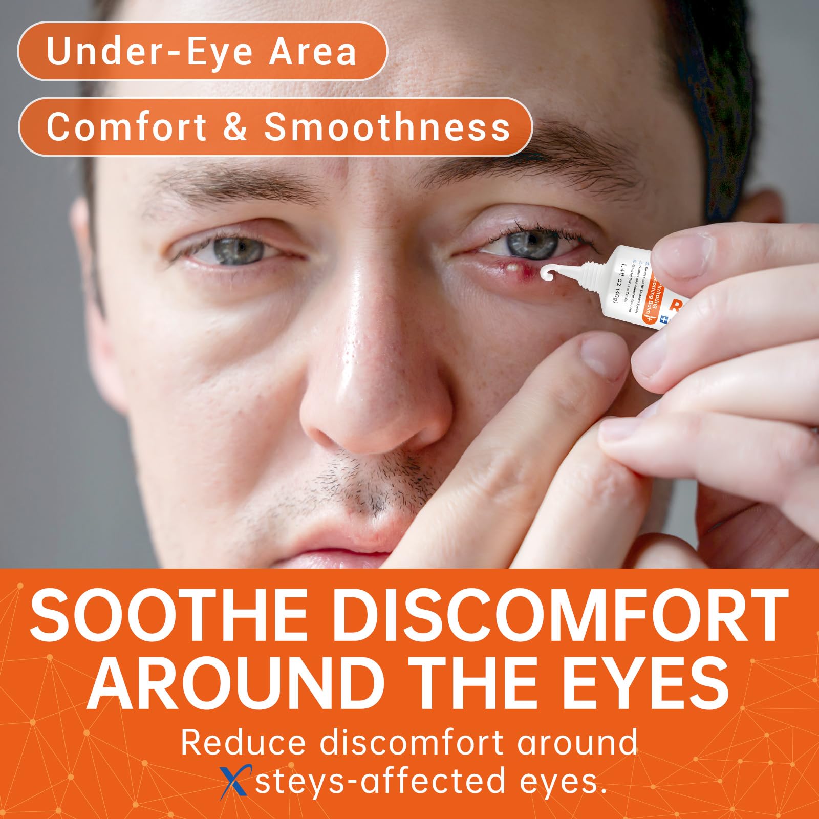Stye Eye Relief Gel with Tea Tree Oil,Calendula & Vitamin E-Gentle Soothing Serum for Styes,Chalazion & Blepharitis,Soothing Eye
