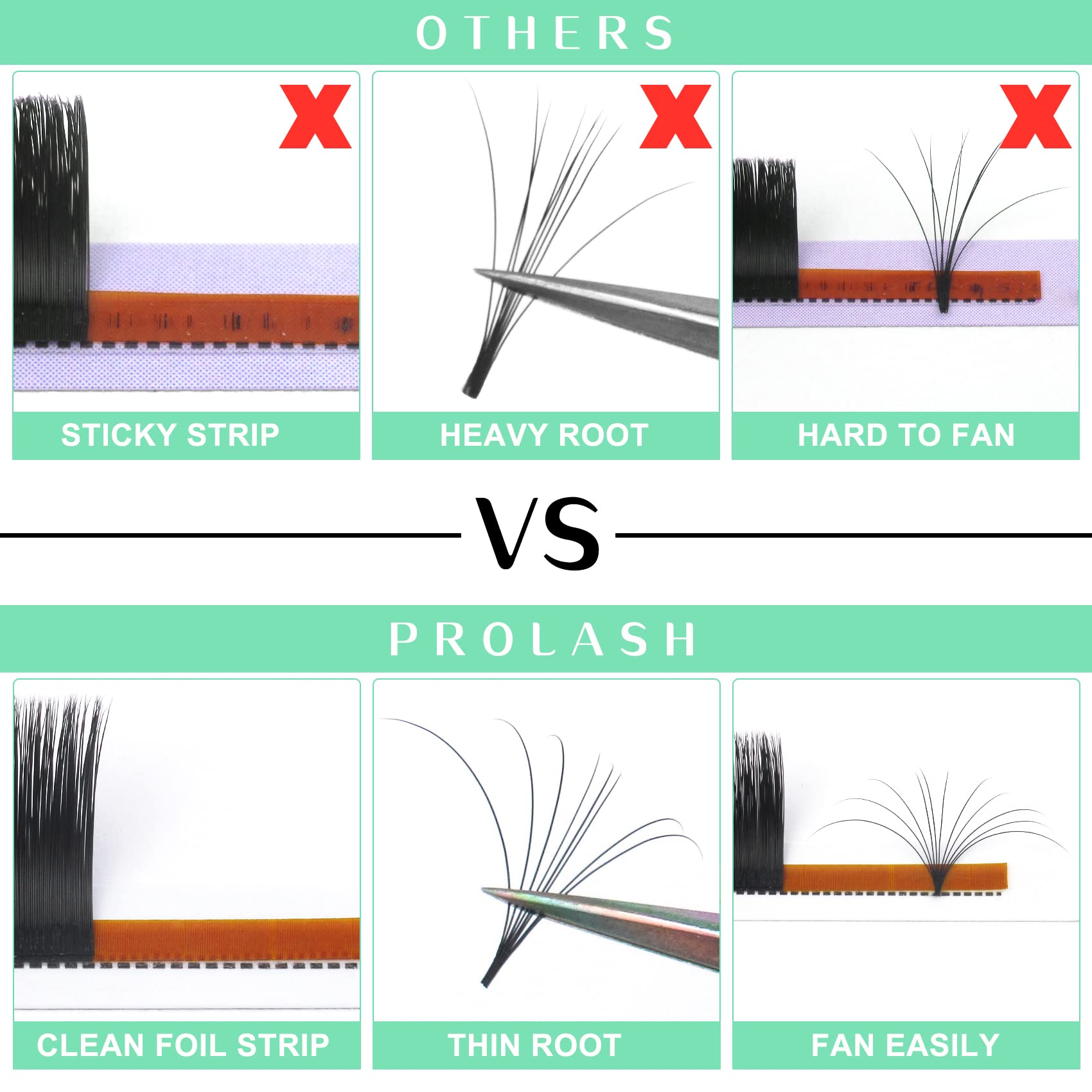 Easy Fan Volume Lashes c-005-9 Volume Lash Extensions Rapid Blooming Lashes 9 to 20 mm Mega Volume Lash Extensions c D curl Flow