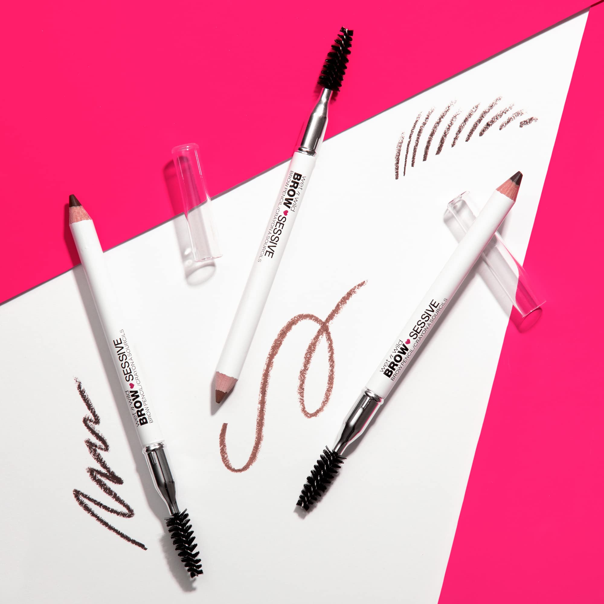 Eyebrow Pencil By Wet N Wild Brow-Sessive Brow Makeup Pencil Liner Blending Brush, Precise, Fine Tip, Shapes, Defines, Fills, Da