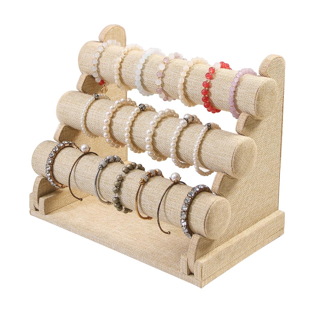 Justsoso 3 Tier Detachable Bracelet Holder, Bracelet Jewelry Display Stand For Store Sell Show, Watch Scrunchie Head Ties Rack O