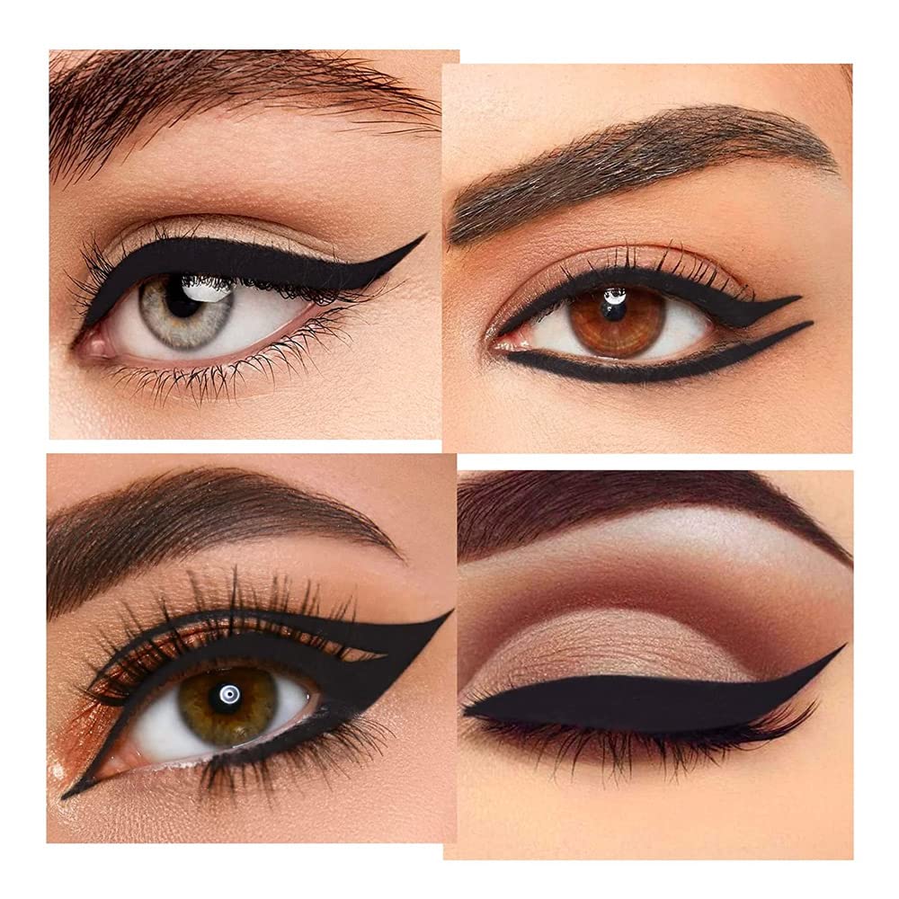 Evpct 2Pcs Black Grey Gray Gel Eyeliner Pencil Eye Black Face Paint Stick Makeup Set Waterproof Matte Cream Crayon Eyeliner Penc