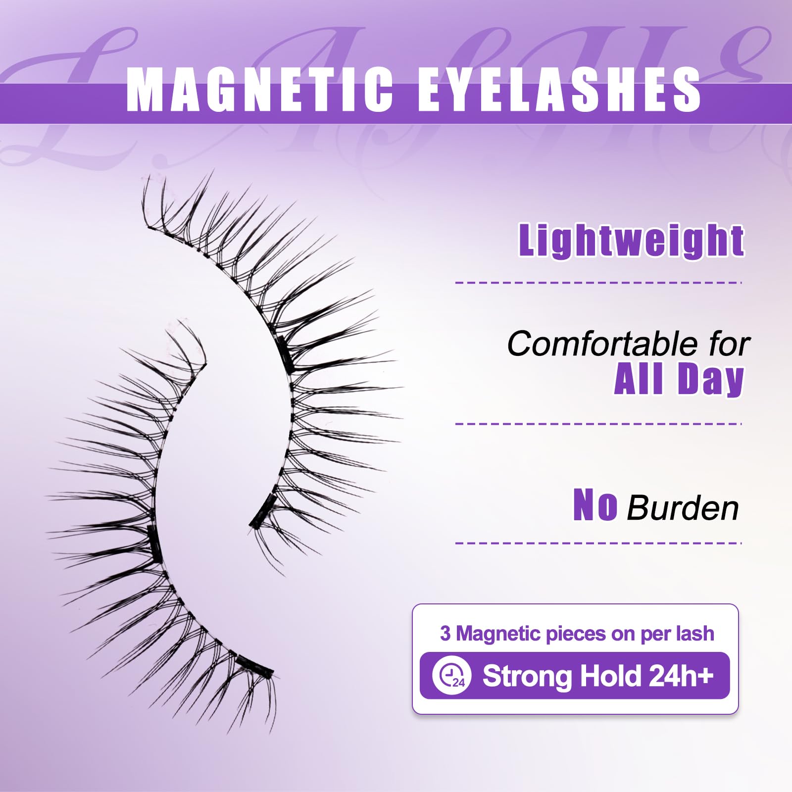 Magnetic Eyelashes With Applicator No Glue Reusable Magnetic Lashes Natural Lightweight Soft Magnetic Eyelash Wispy Easy To Use,