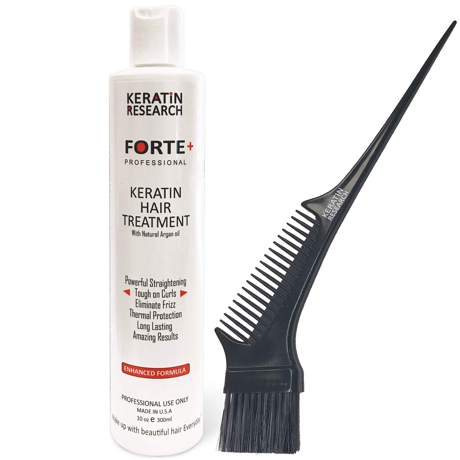 Keratin Research Keratin Forte Extra Strength Oil for Curly Hair, Enhanced with Moroccan Argan Oil and Amino Acids, Instantly St
